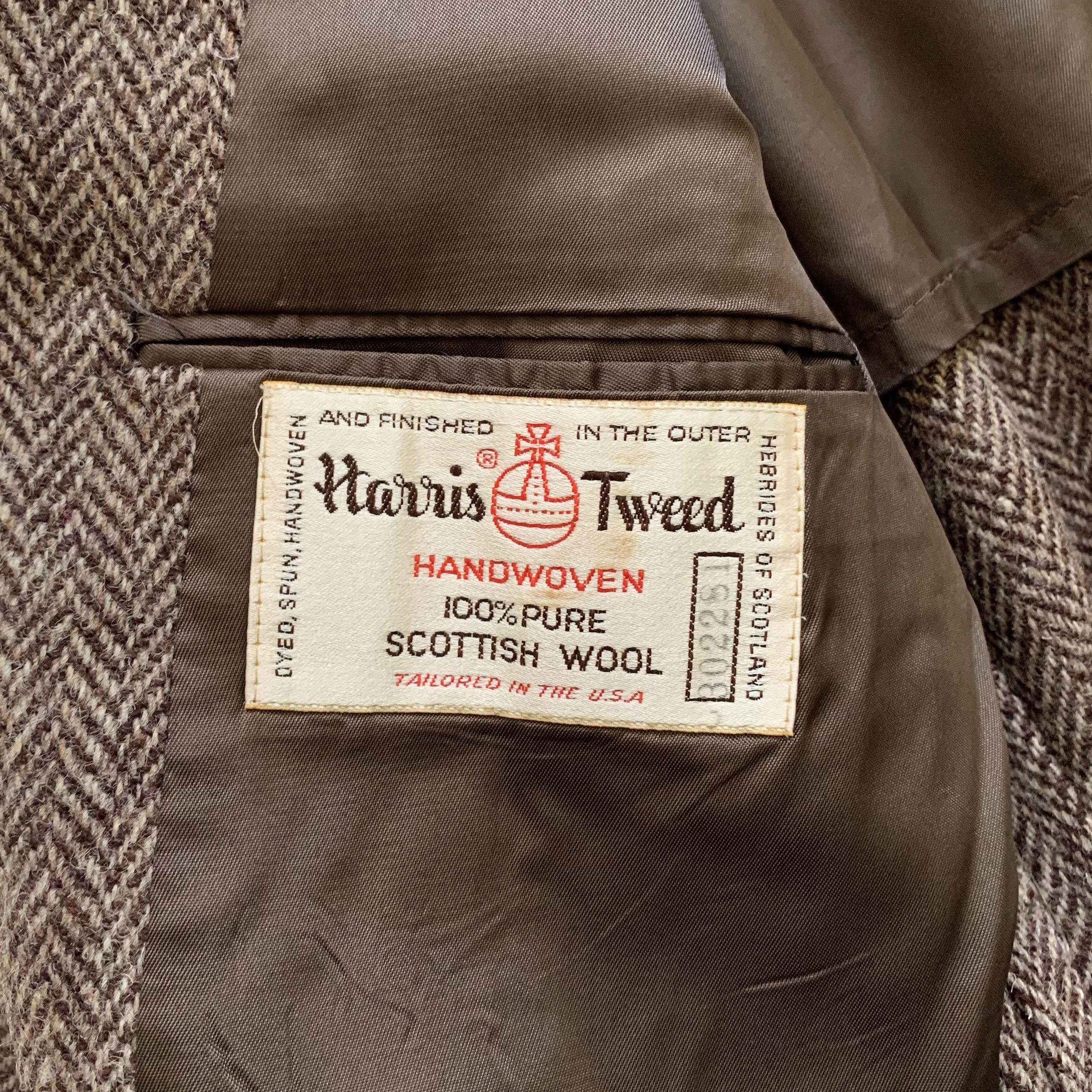 Vintage Harris Tweed Scottish Wool Sport Coat Jacket 40s