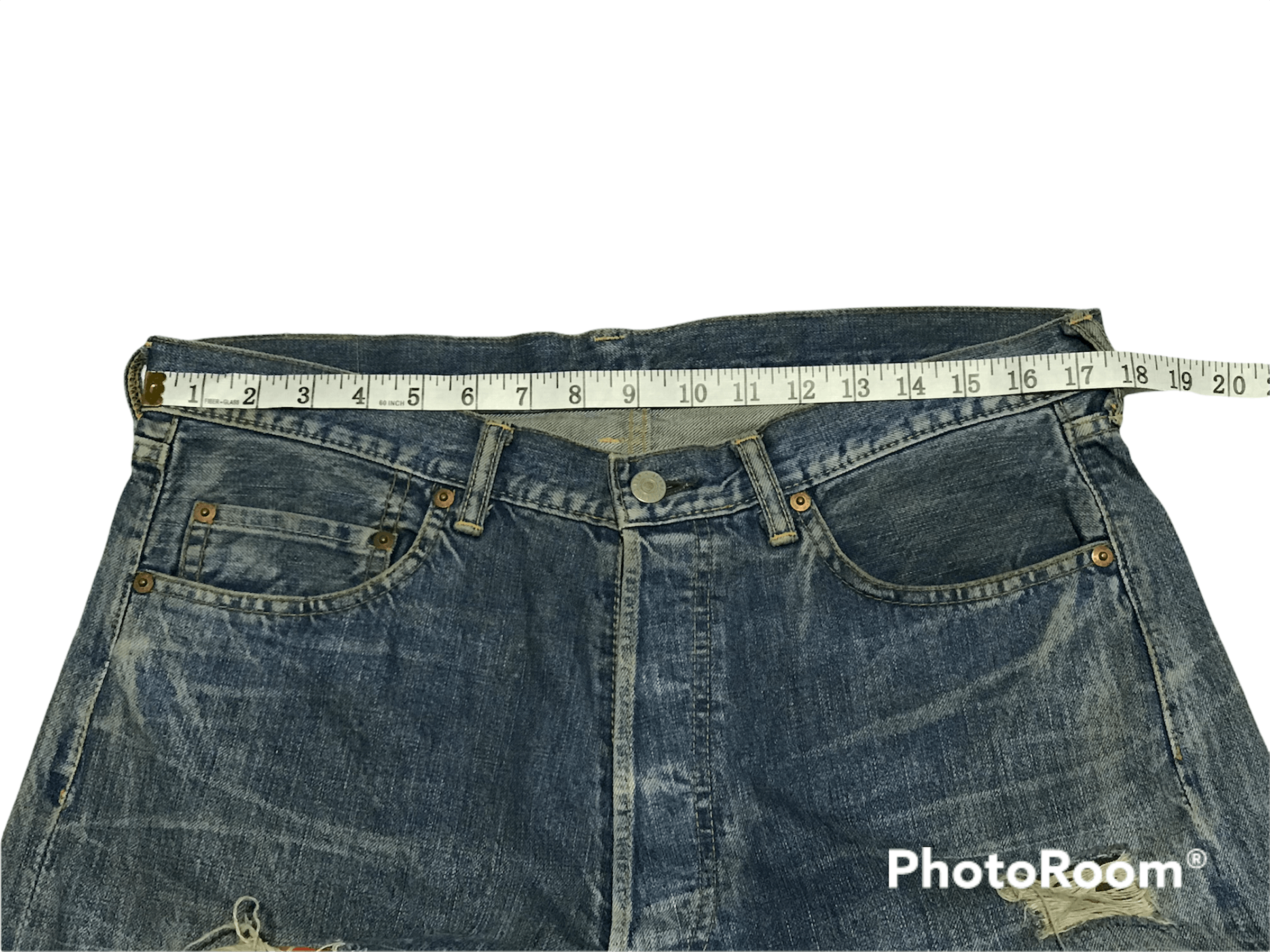 Y's for Men × Yohji Yamamoto 🔥RARE🔥Y's For Men Patchwork Distressed Selvedge jeans Size US 35 - 8 Thumbnail