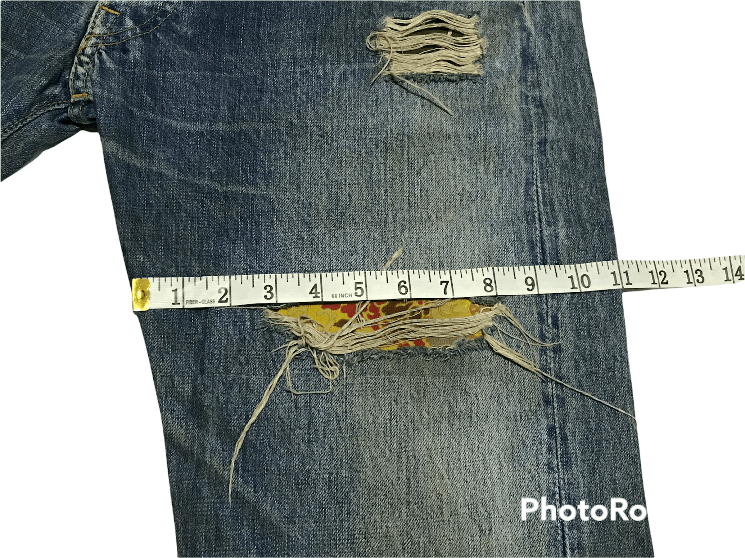 Y's for Men × Yohji Yamamoto 🔥RARE🔥Y's For Men Patchwork Distressed Selvedge jeans Size US 35 - 10 Thumbnail
