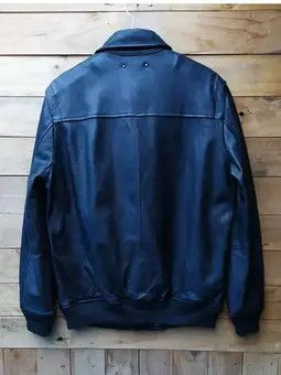Leather NANO LIBRARY LEATHER BOMBER CASUAL JACKET Size US M / EU 48-50 / 2 - 10 Thumbnail