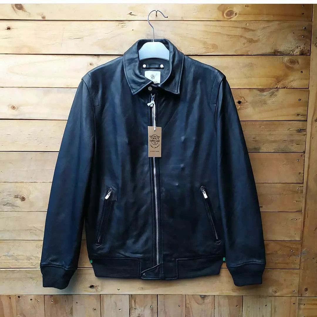 Leather NANO LIBRARY LEATHER BOMBER CASUAL JACKET Size US M / EU 48-50 / 2 - 1 Thumbnail