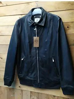 Leather NANO LIBRARY LEATHER BOMBER CASUAL JACKET Size US M / EU 48-50 / 2 - 5 Thumbnail