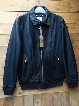 Leather NANO LIBRARY LEATHER BOMBER CASUAL JACKET Size US M / EU 48-50 / 2 - 6 Thumbnail