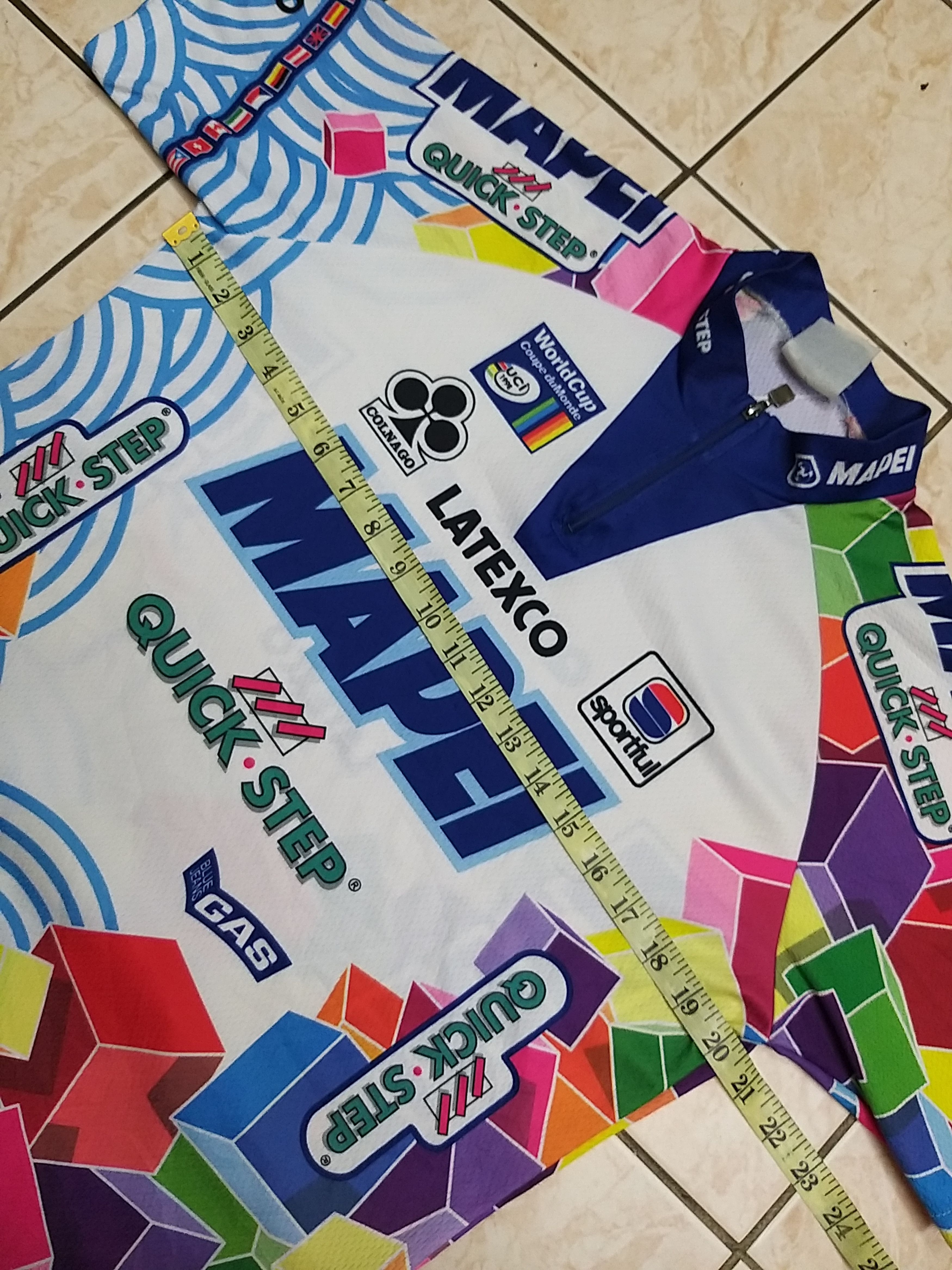 Vintage VINTAGE 90'S MAPEI LATEXCO SPORTFUL WORLDCUP UCI 1998 JERSEY Size US M / EU 48-50 / 2 - 5 Thumbnail