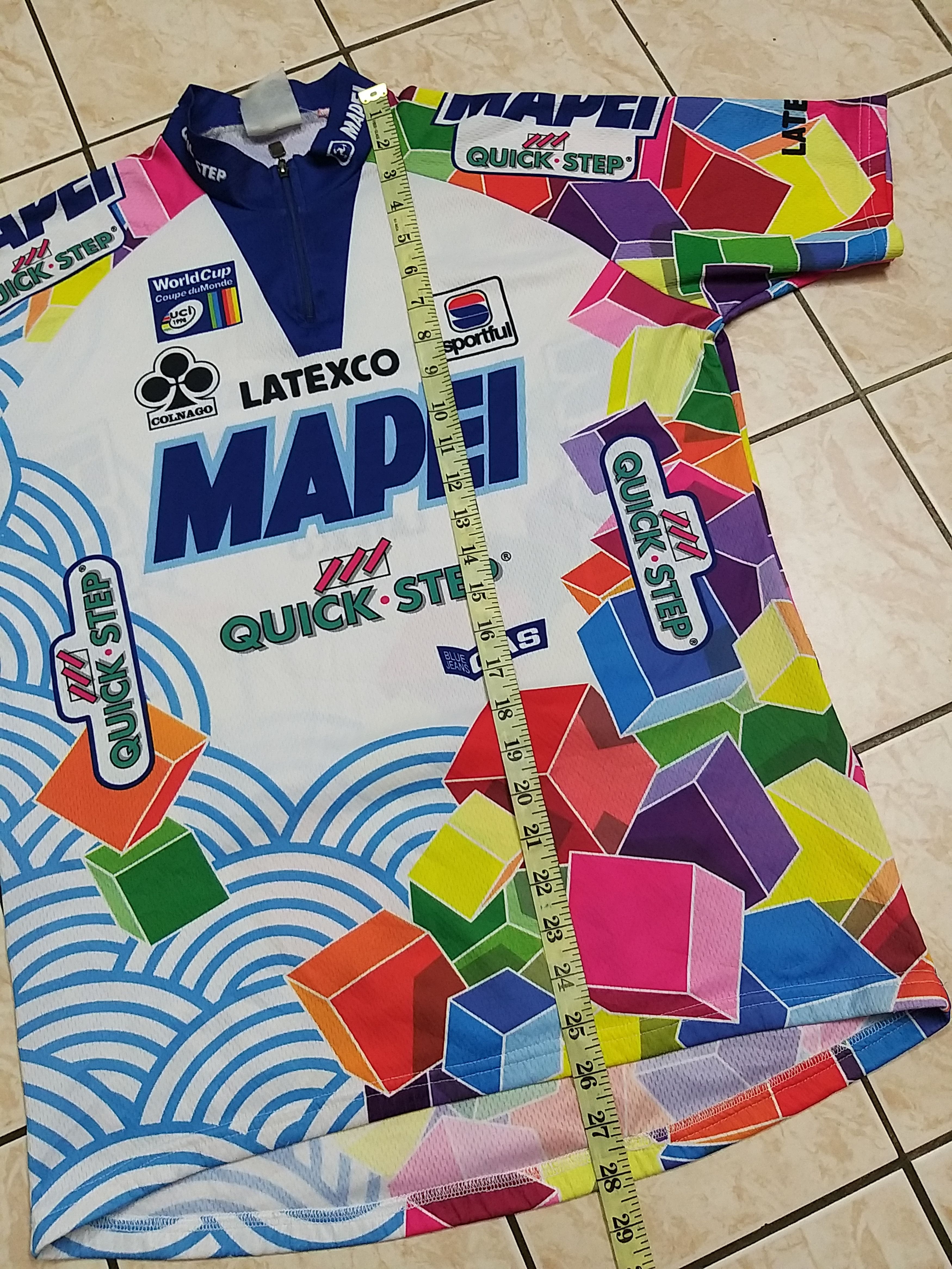 Vintage VINTAGE 90'S MAPEI LATEXCO SPORTFUL WORLDCUP UCI 1998 JERSEY Size US M / EU 48-50 / 2 - 6 Thumbnail