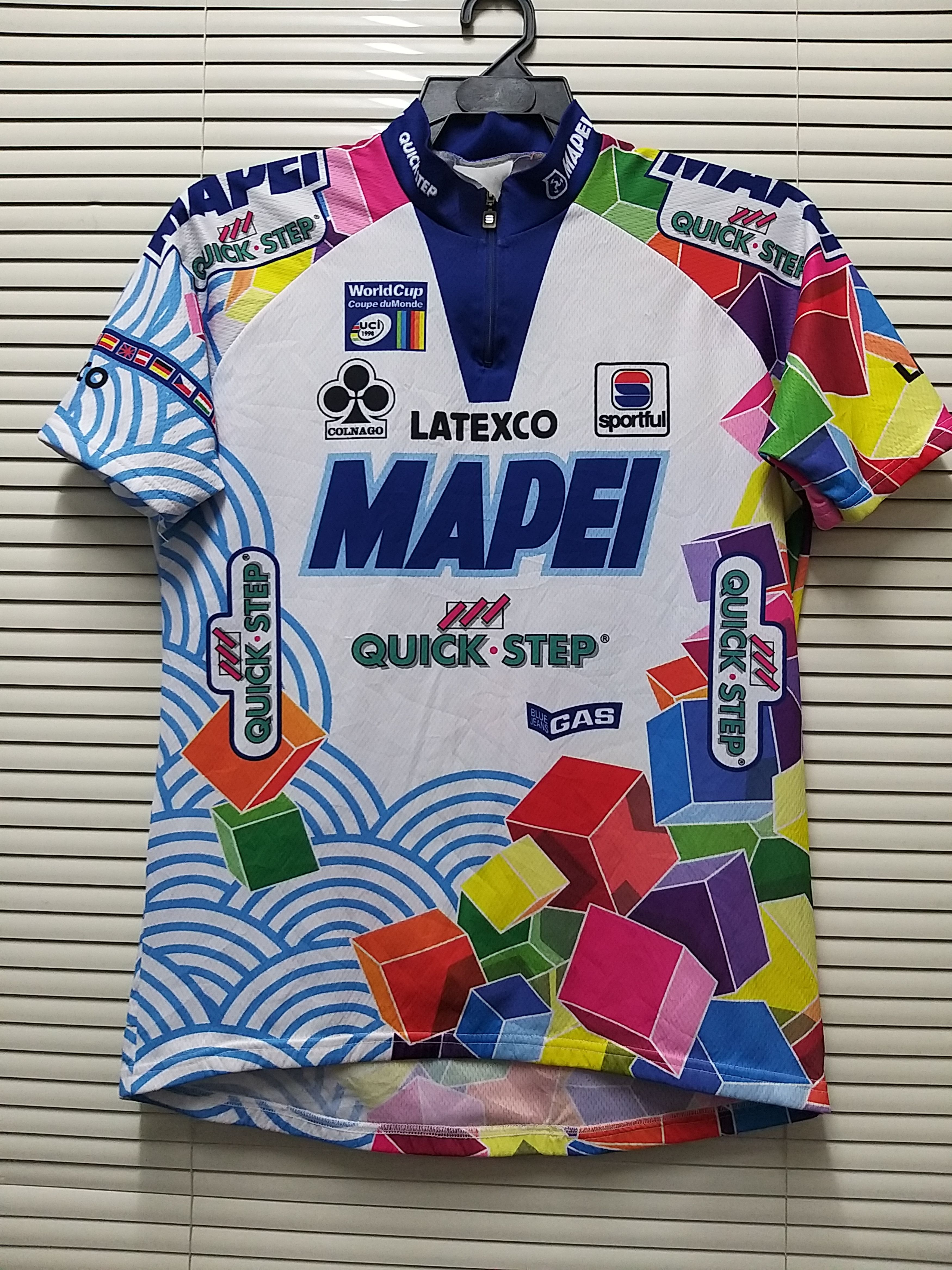 Vintage VINTAGE 90'S MAPEI LATEXCO SPORTFUL WORLDCUP UCI 1998 JERSEY Size US M / EU 48-50 / 2 - 1 Thumbnail