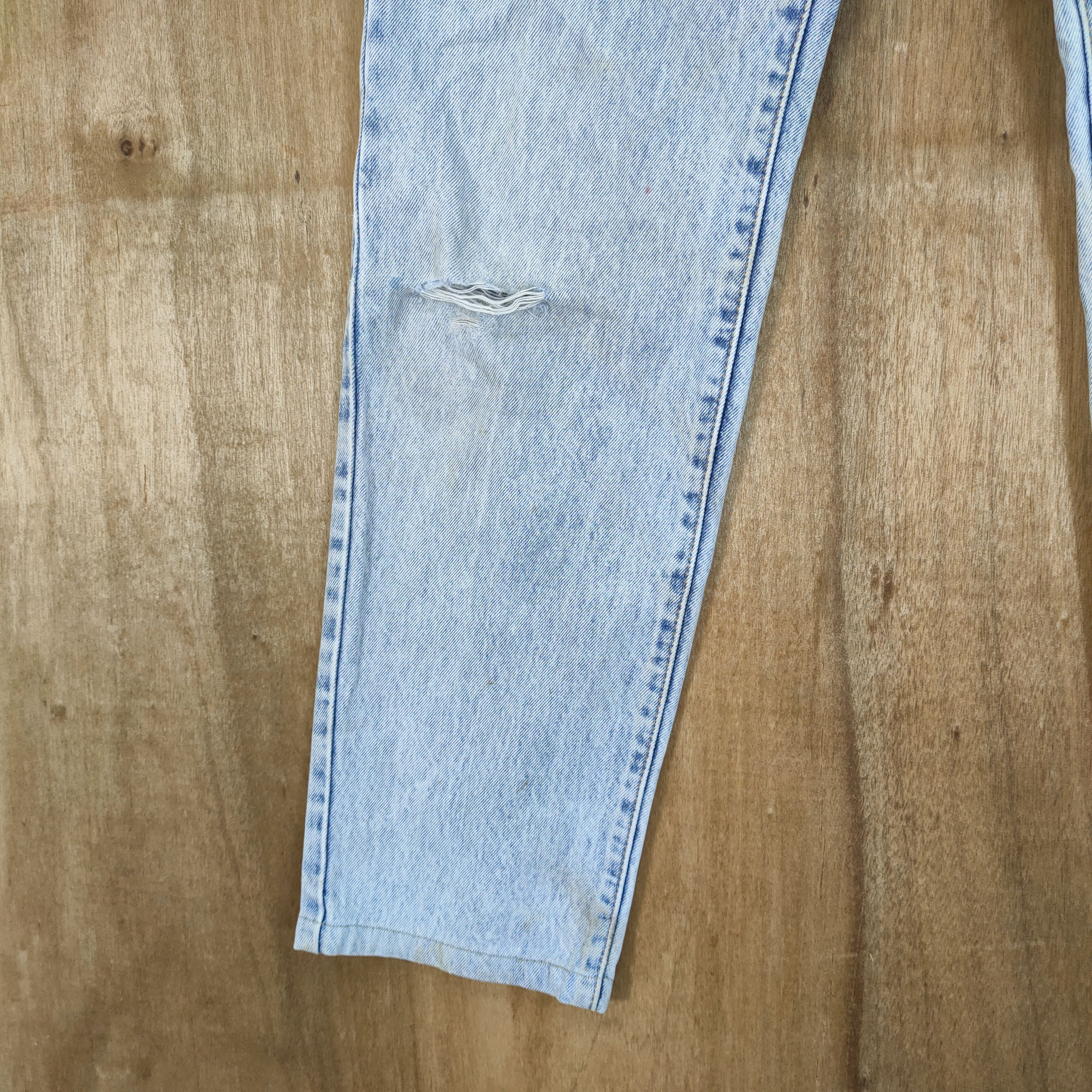 Edwin VINTAGE 90' EDWIN LIGHT BLUE ACID WASH JEANS PANTS Size US 28 / EU 44 - 7 Thumbnail