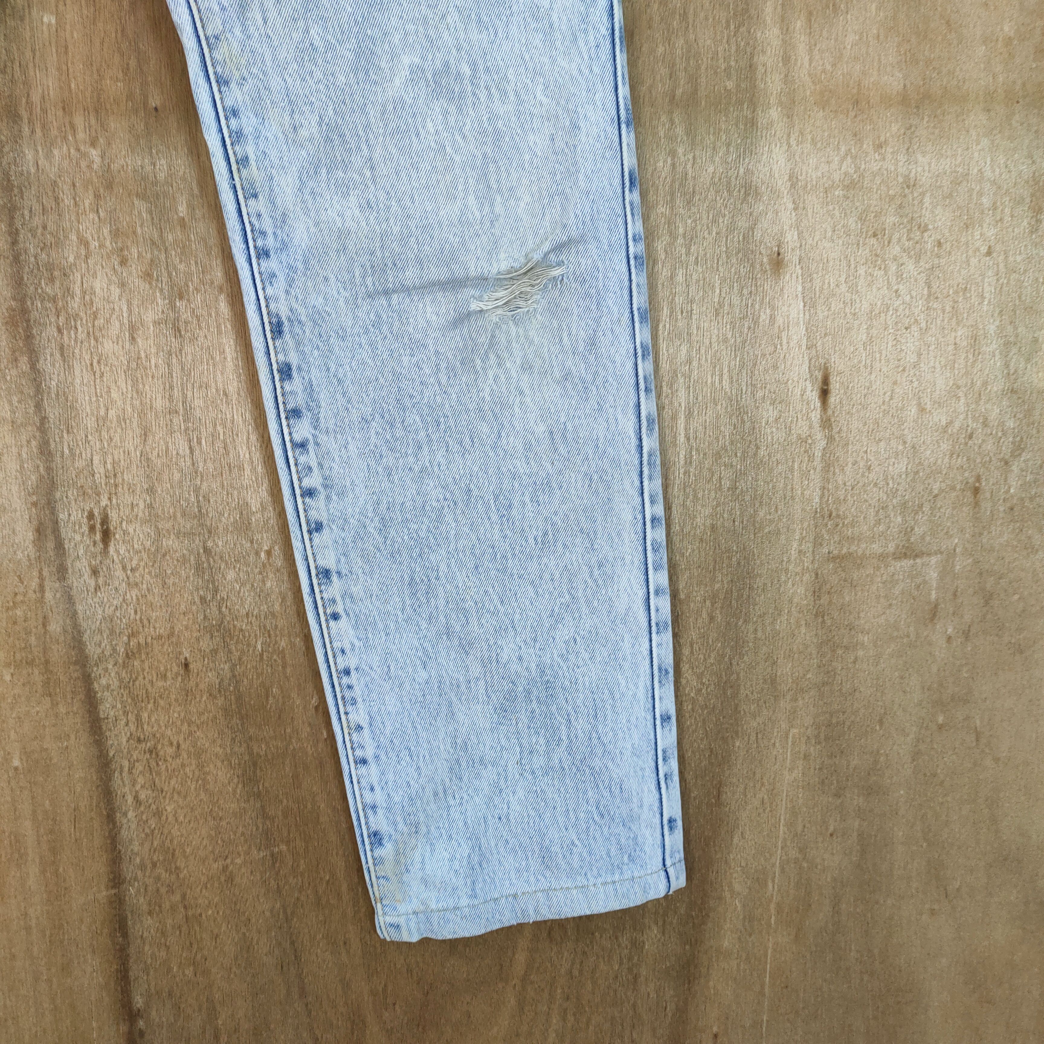 Edwin VINTAGE 90' EDWIN LIGHT BLUE ACID WASH JEANS PANTS Size US 28 / EU 44 - 6 Thumbnail