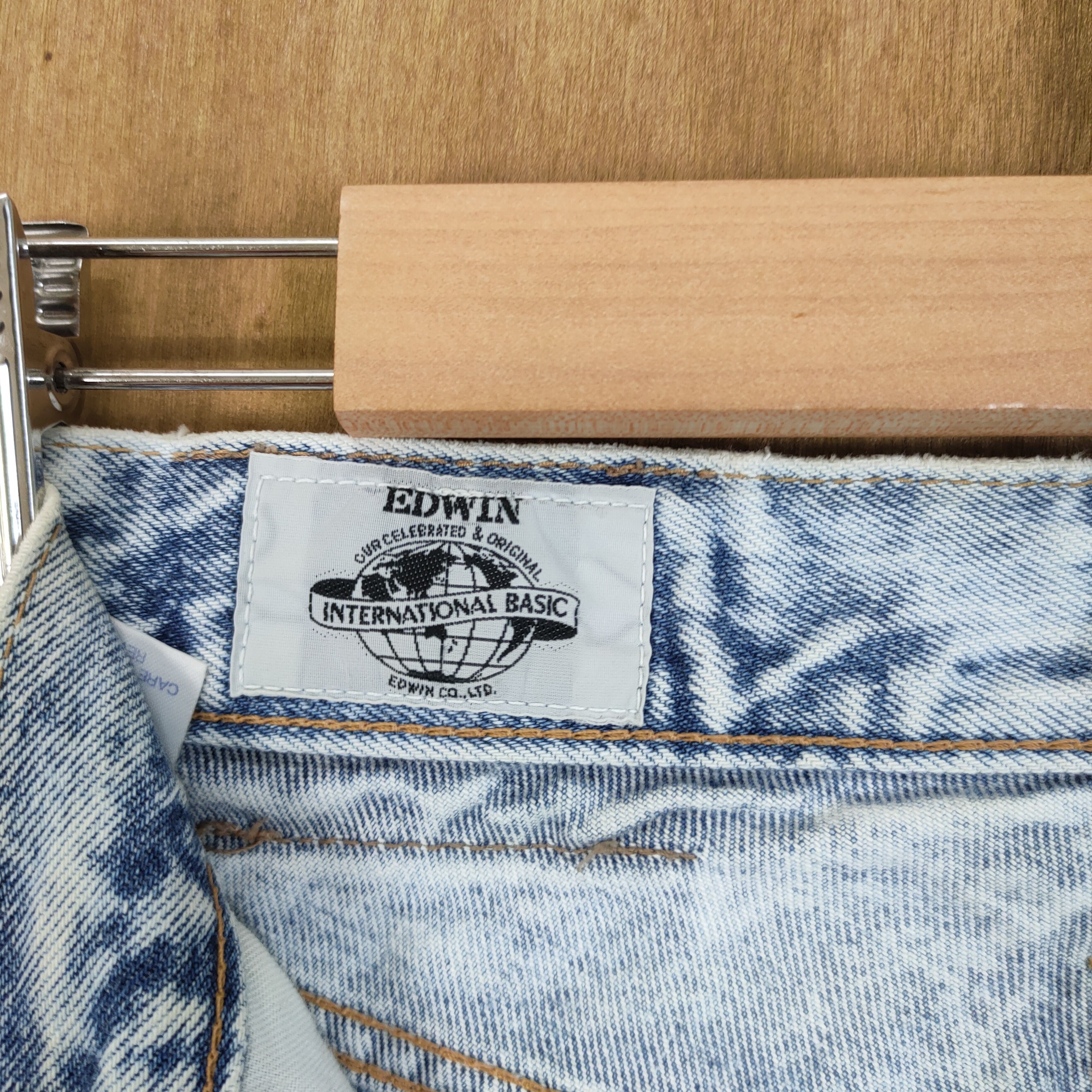 Edwin VINTAGE 90' EDWIN LIGHT BLUE ACID WASH JEANS PANTS Size US 28 / EU 44 - 13 Thumbnail