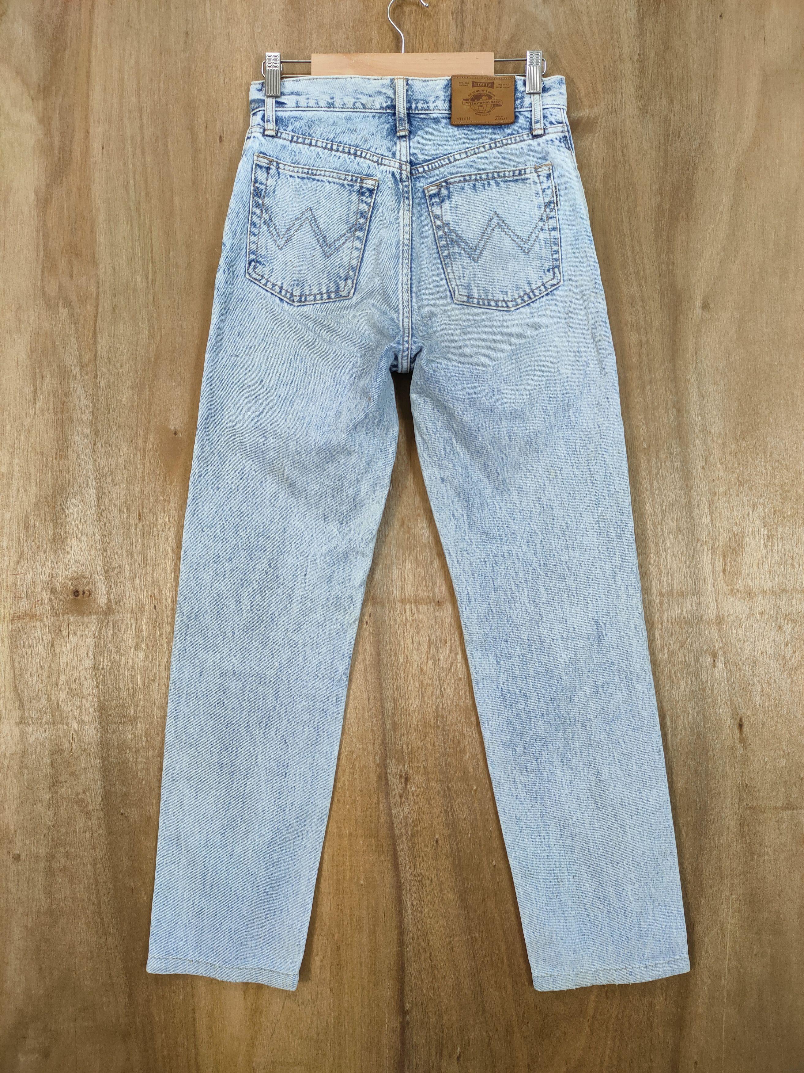 Edwin VINTAGE 90' EDWIN LIGHT BLUE ACID WASH JEANS PANTS Size US 28 / EU 44 - 8 Thumbnail