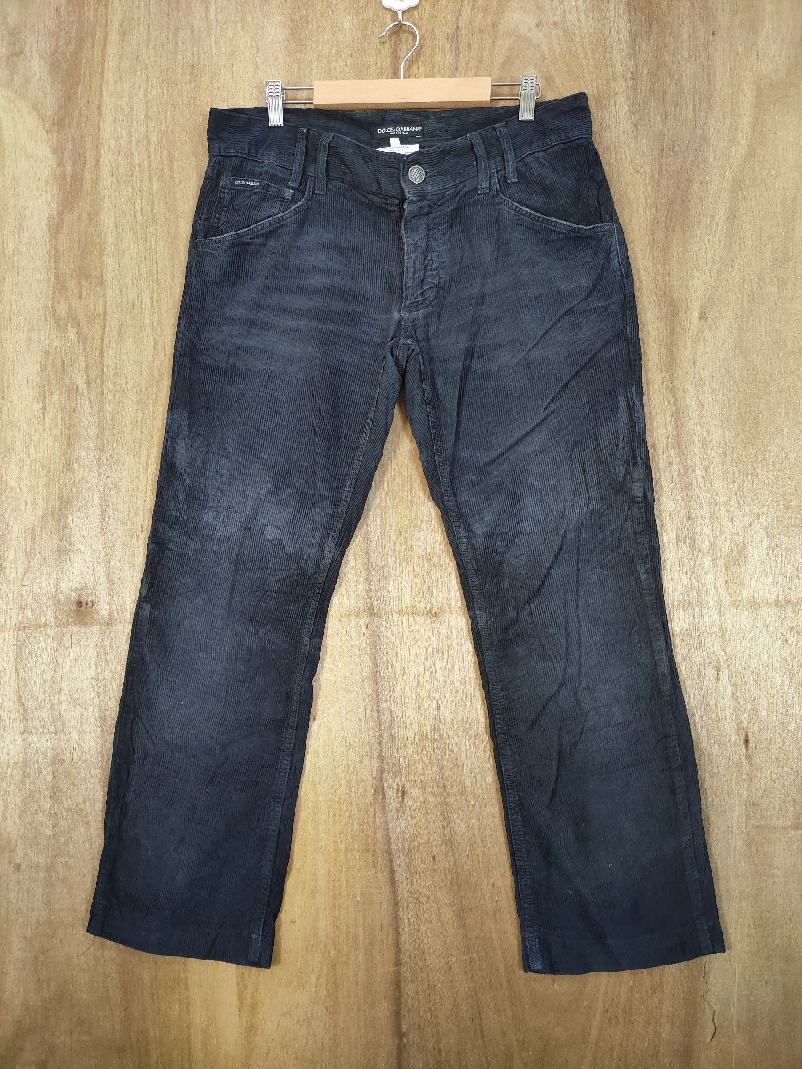 Dolce & Gabbana DOLCE & GABBANA FADED CORDUROY PANTS Size US 34 / EU 50 - 1 Thumbnail