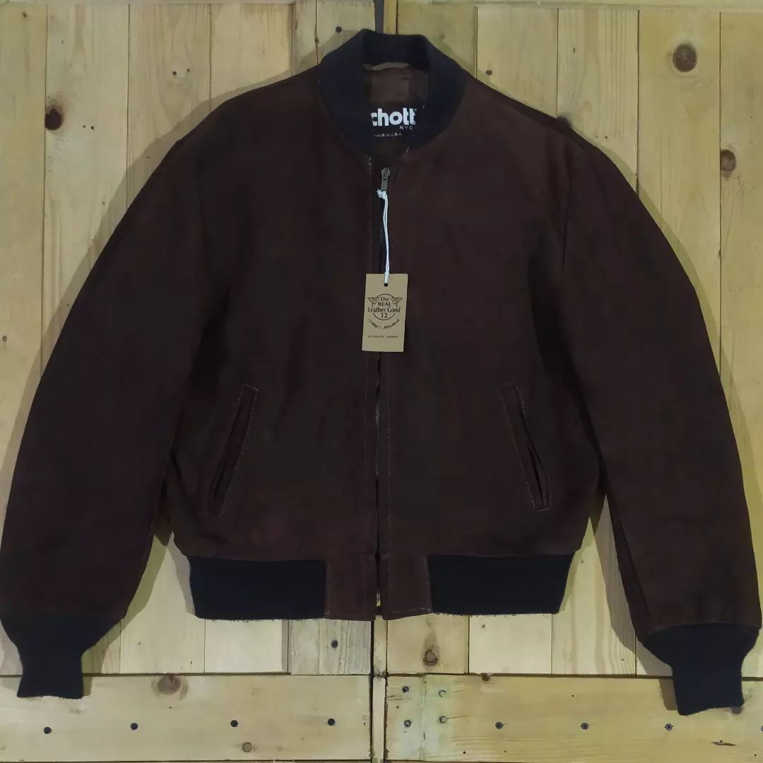 Bomber Coats Schott Suede Bomber Vintage 80s Schott Suede Bomber