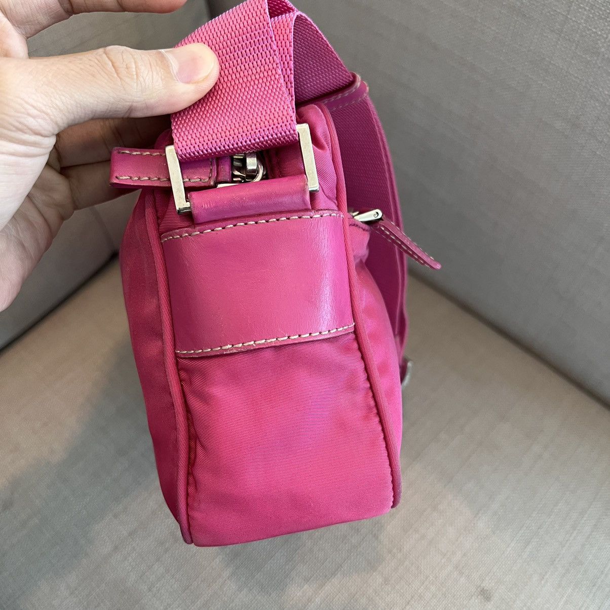 Prada ✨RARE✨Prada Pink Nylon Mini Crossbody Bag Size ONE SIZE - 8 Thumbnail