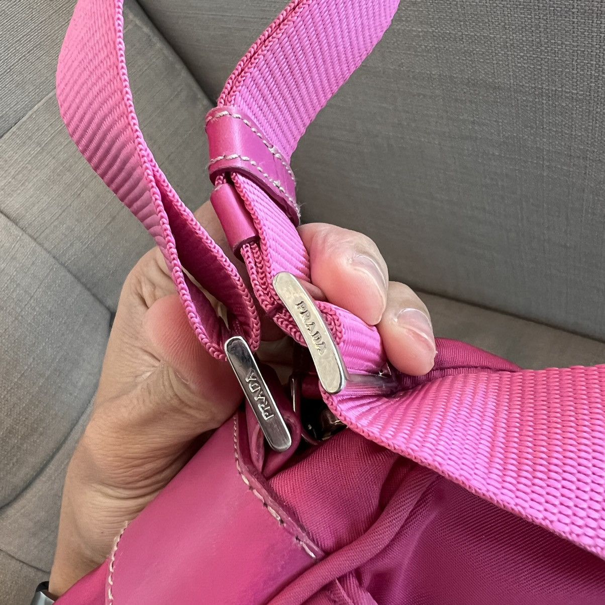 Prada ✨RARE✨Prada Pink Nylon Mini Crossbody Bag Size ONE SIZE - 13 Thumbnail