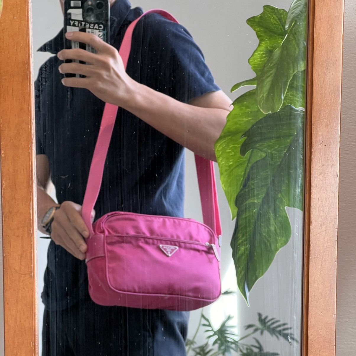 Prada ✨RARE✨Prada Pink Nylon Mini Crossbody Bag Size ONE SIZE - 4 Thumbnail
