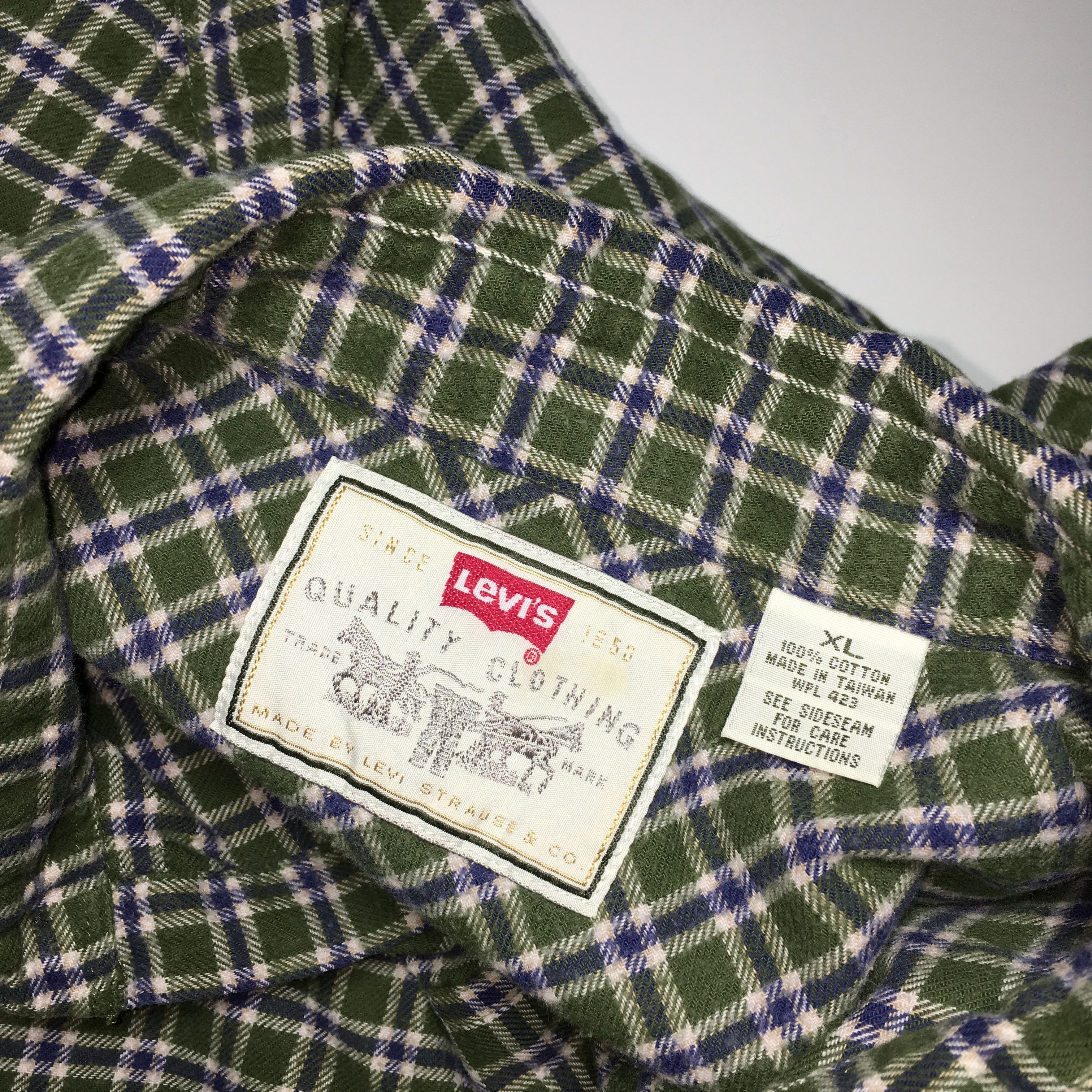 Levi's Levi`s Vintg 90s Travis Scott Style Checkered Flannel Shirt Size US XL / EU 56 / 4 - 7 Thumbnail