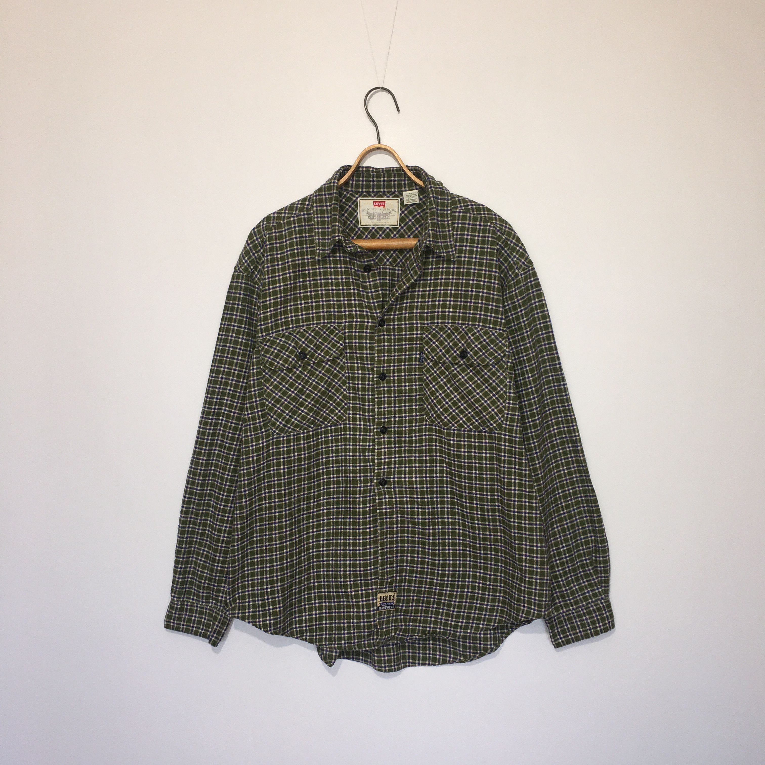 Levi's Levi`s Vintg 90s Travis Scott Style Checkered Flannel Shirt Size US XL / EU 56 / 4 - 3 Thumbnail