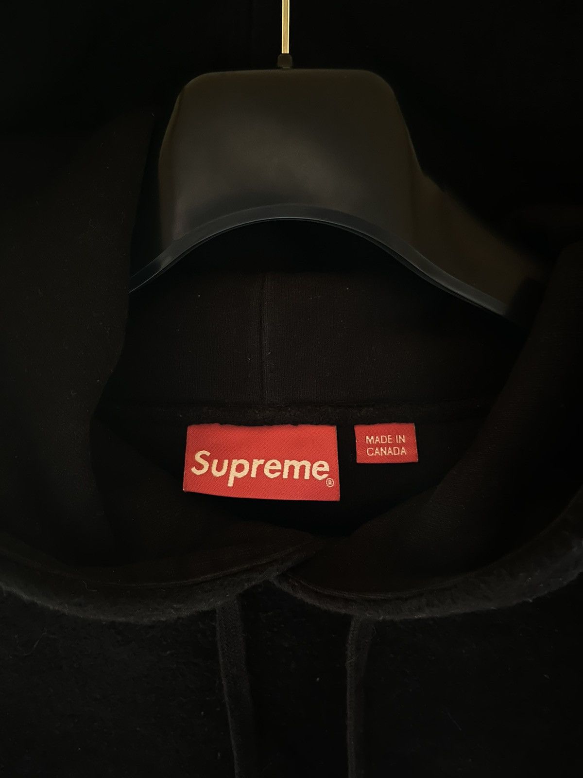 Supreme Black Supreme Hoodie with Large Logo on the Chest Size US M / EU 48-50 / 2 - 3 Thumbnail