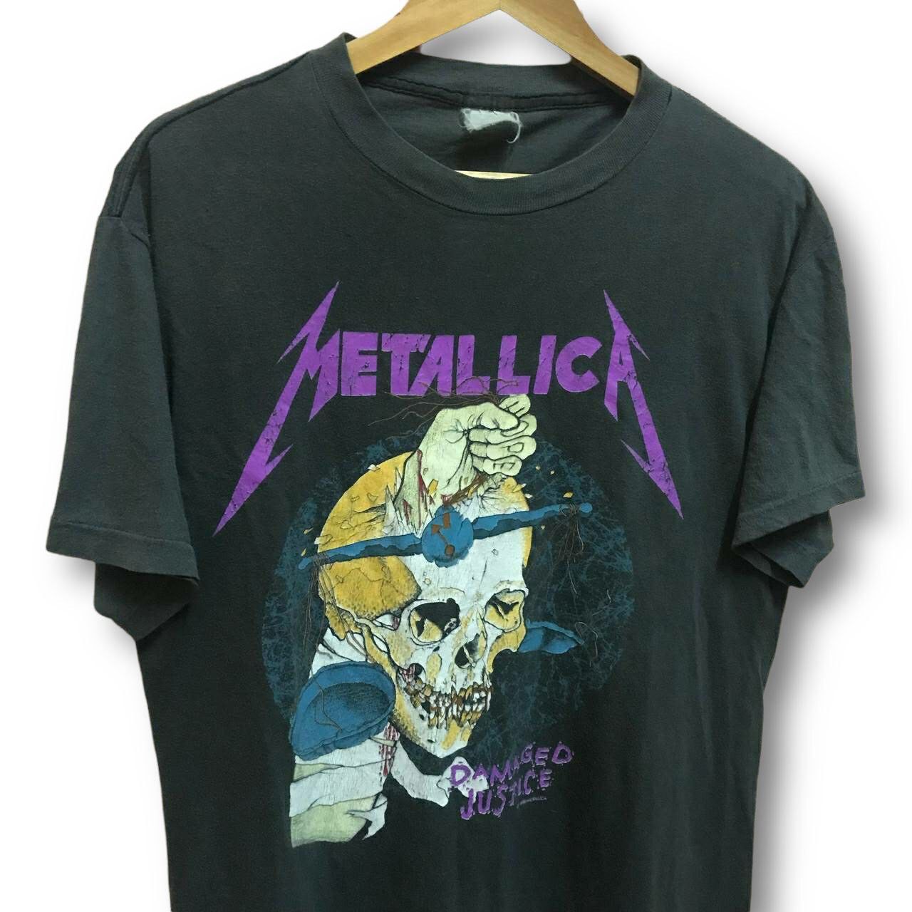 Band Tees Vintage Original 1988 Metallica Damaged Justice T Shirt Size US L / EU 52-54 / 3 - 3 Thumbnail