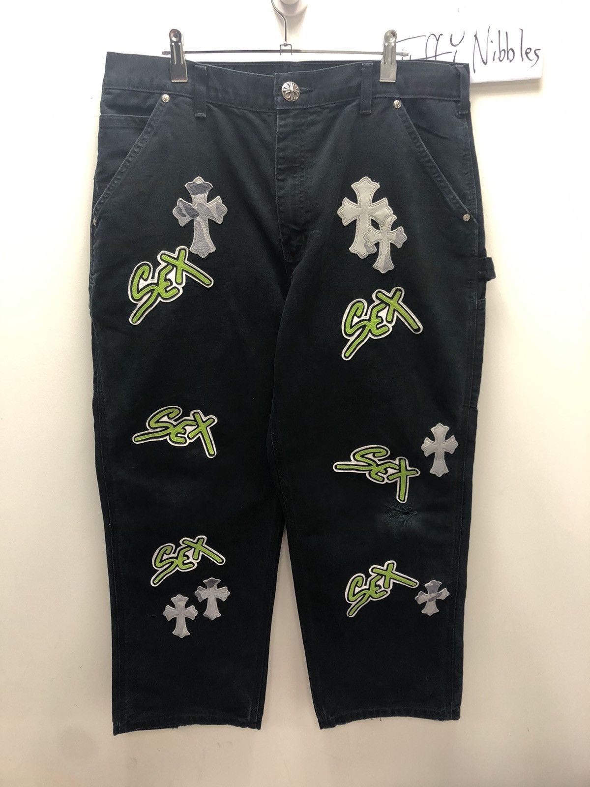 Chrome Hearts Chrome Hearts Sex Records Patch on Black Denim jeans size ...