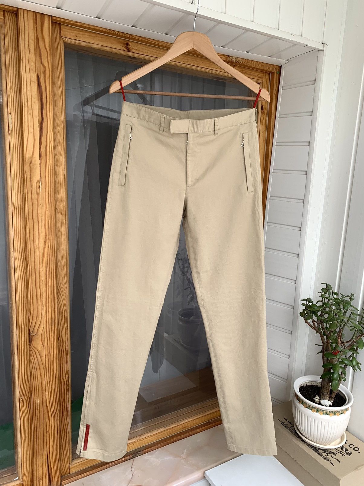 Prada × Vintage Prada Red Tab Vintage Chino Pants Size S Size US 30 / EU 46 - 1 Thumbnail