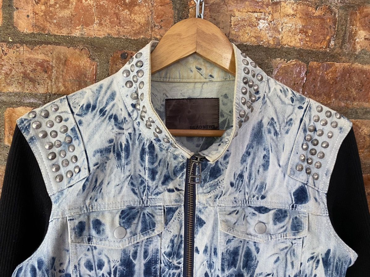Japanese Brand Glad News japan Studs acids wash hybrid jacket Size US M / EU 48-50 / 2 - 6 Thumbnail