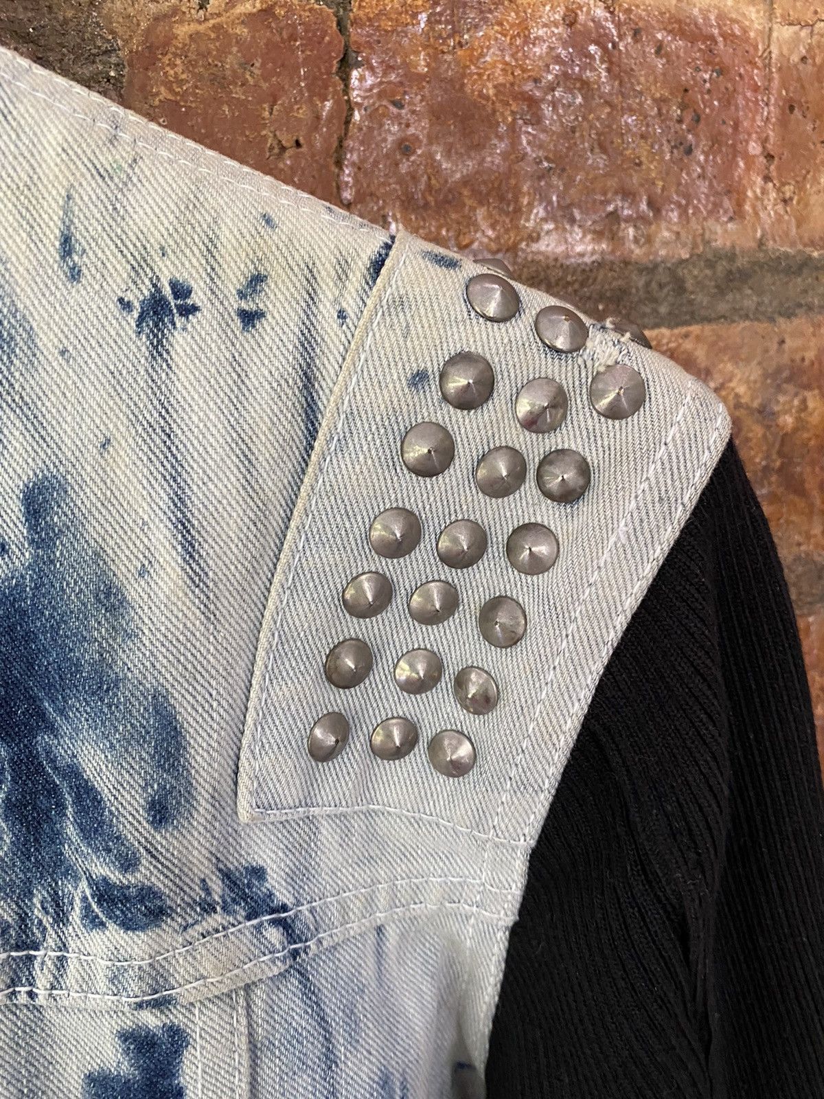Japanese Brand Glad News japan Studs acids wash hybrid jacket Size US M / EU 48-50 / 2 - 15 Thumbnail