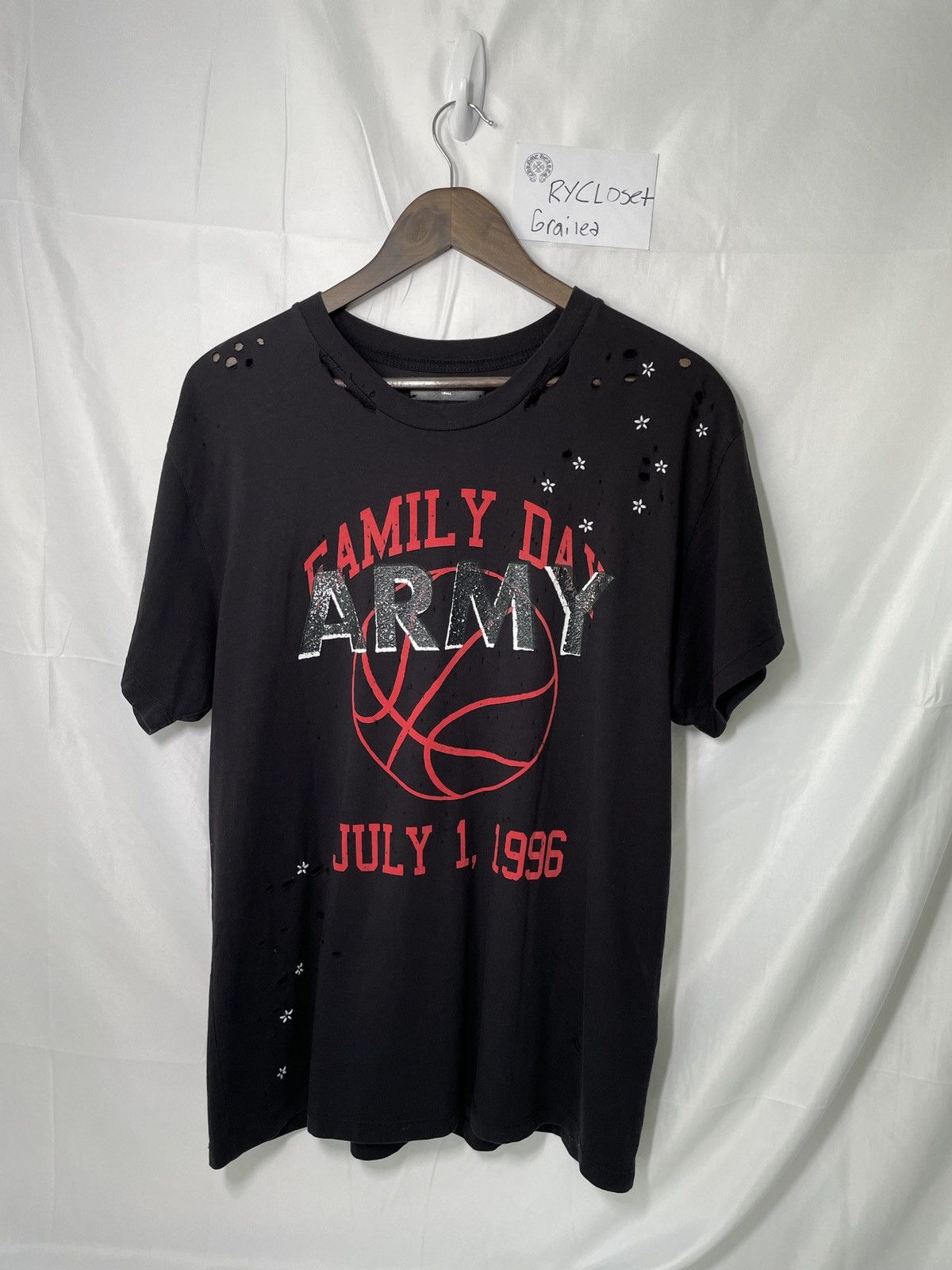 Amiri Amiri Army Family Day Short Sleeve Tee Shirt | Grailed
