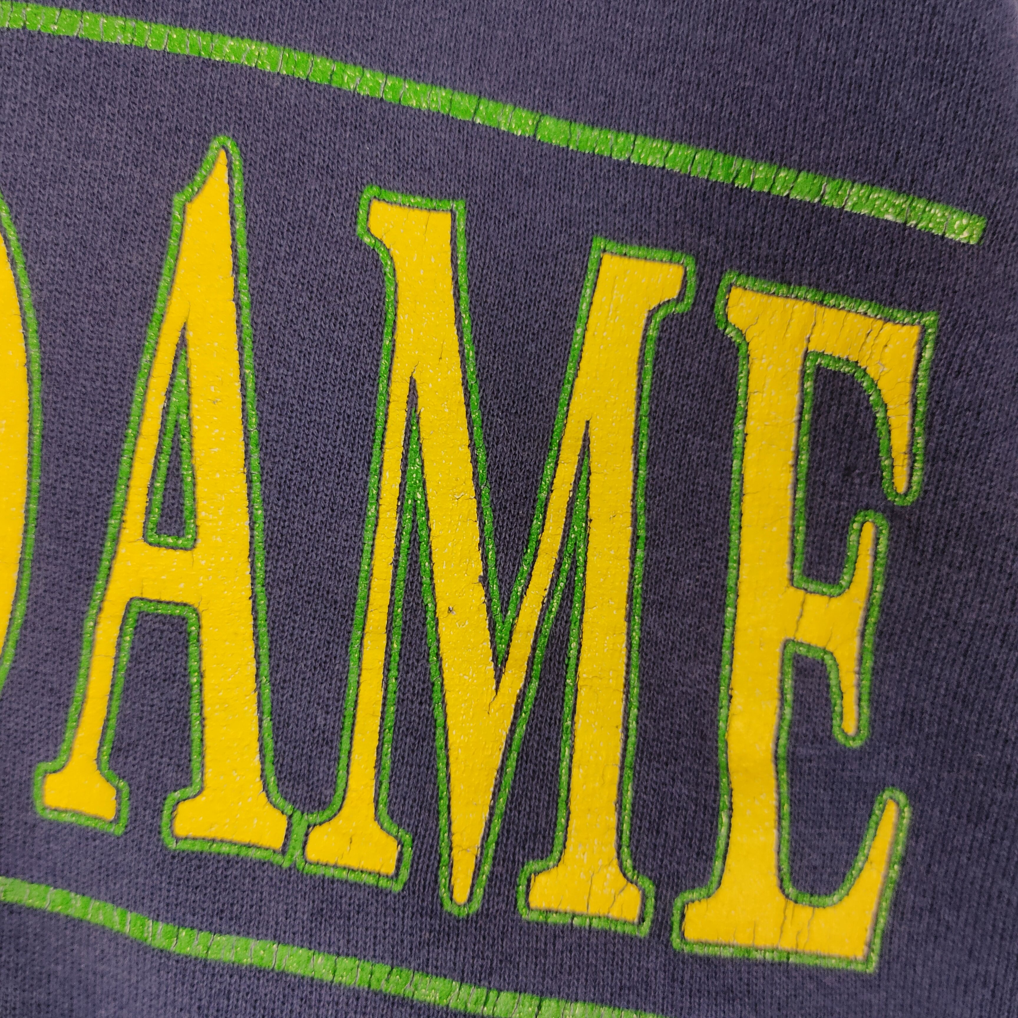 Vintage Vintage 90s NOTRE DAME IRISH Made in USA Sweatshirt Size US M / EU 48-50 / 2 - 4 Thumbnail
