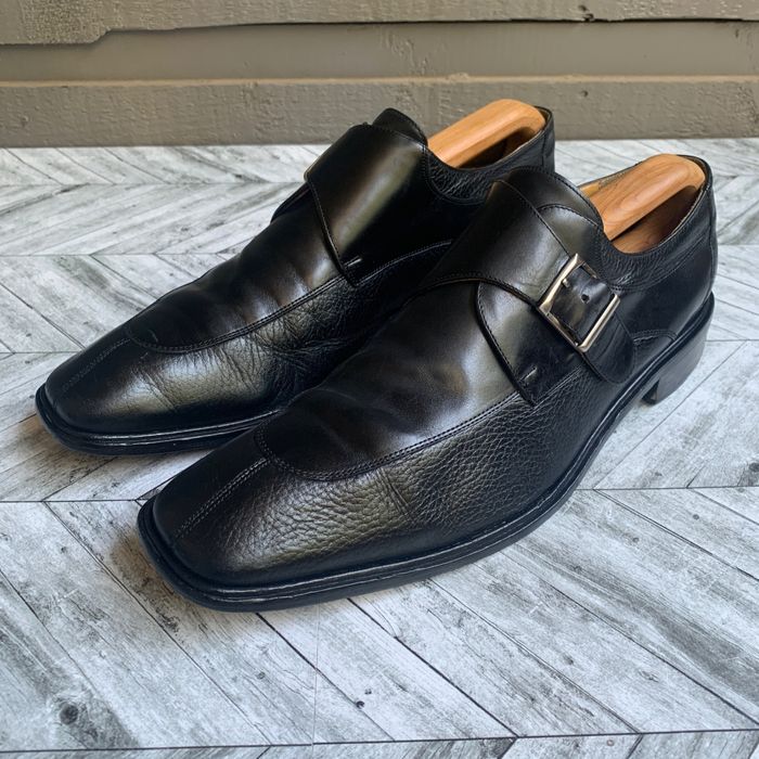 Mezlan Mezlan Marco 11.5M Black Leather Monk Single Strap Slip On | Grailed