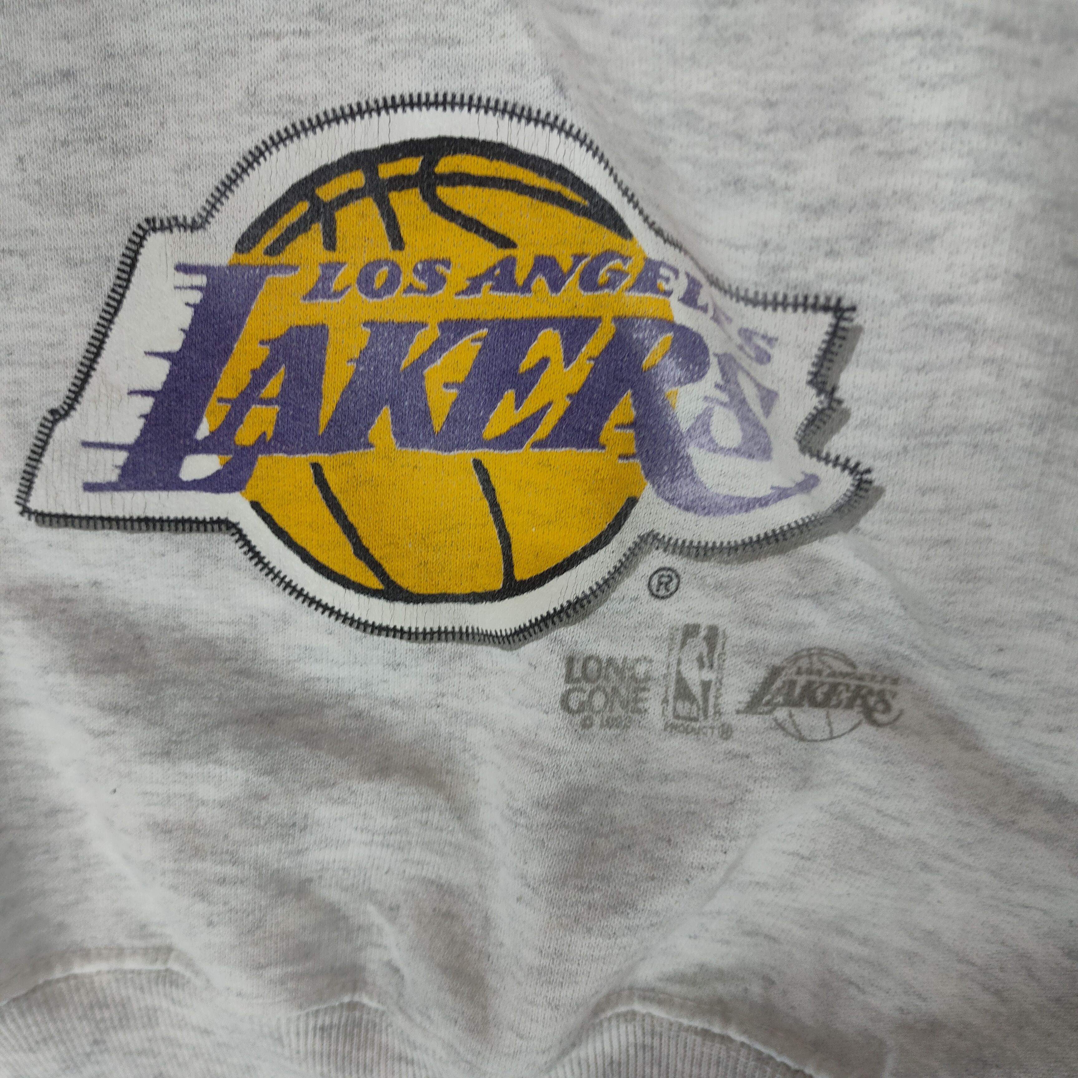 NBA Vintage 90s NBA LAKERS Big Back Logo History USA Sweatshirt Size US L / EU 52-54 / 3 - 4 Thumbnail
