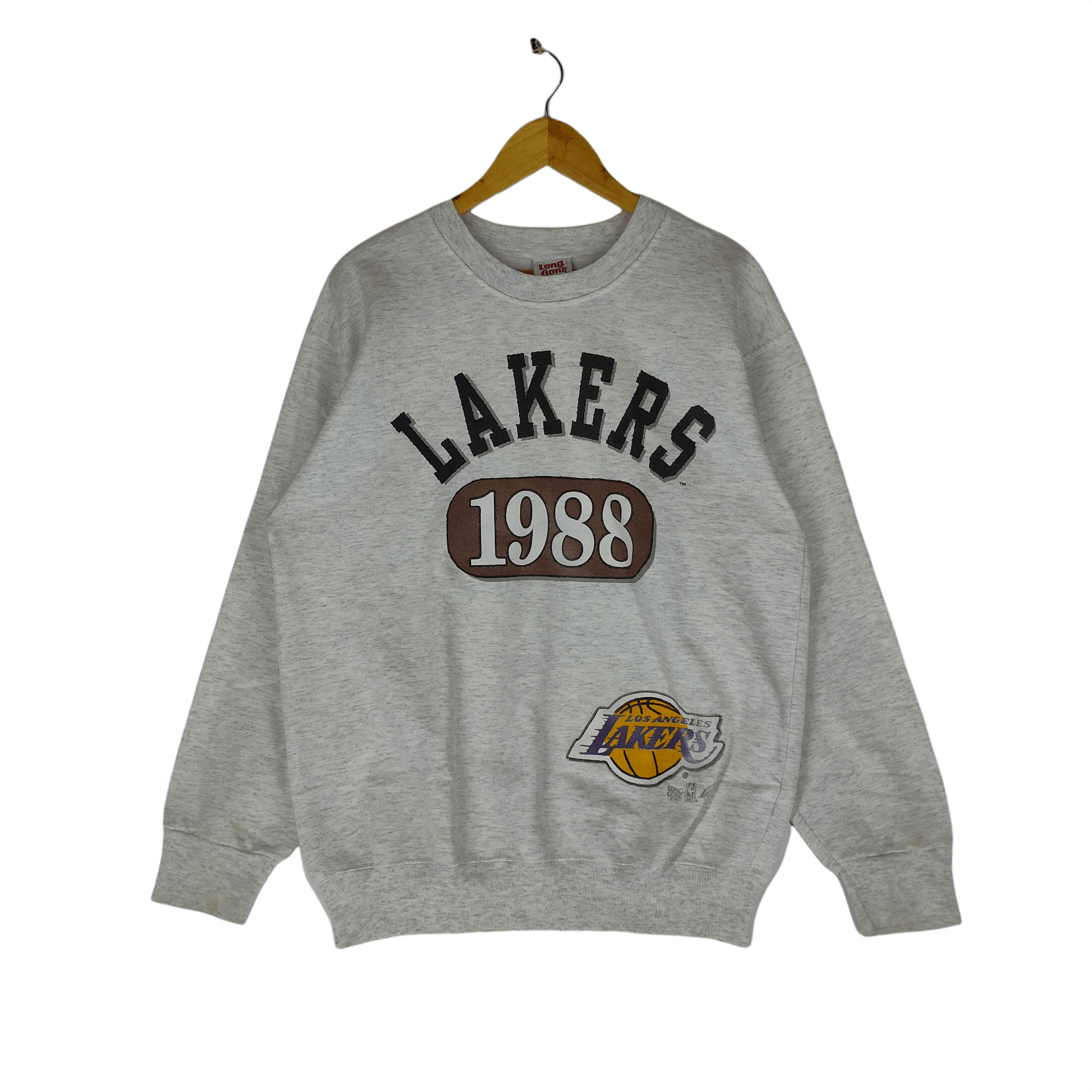 NBA Vintage 90s NBA LAKERS Big Back Logo History USA Sweatshirt Size US L / EU 52-54 / 3 - 2 Thumbnail