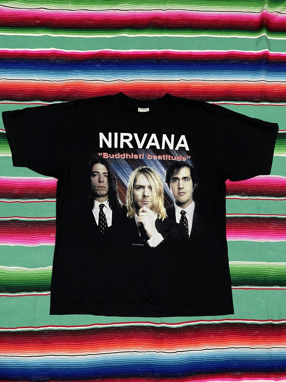 NIRVANA Nirvana Band T-shirt, Band T, Men's XL size unclear black type Vintage Second Hand