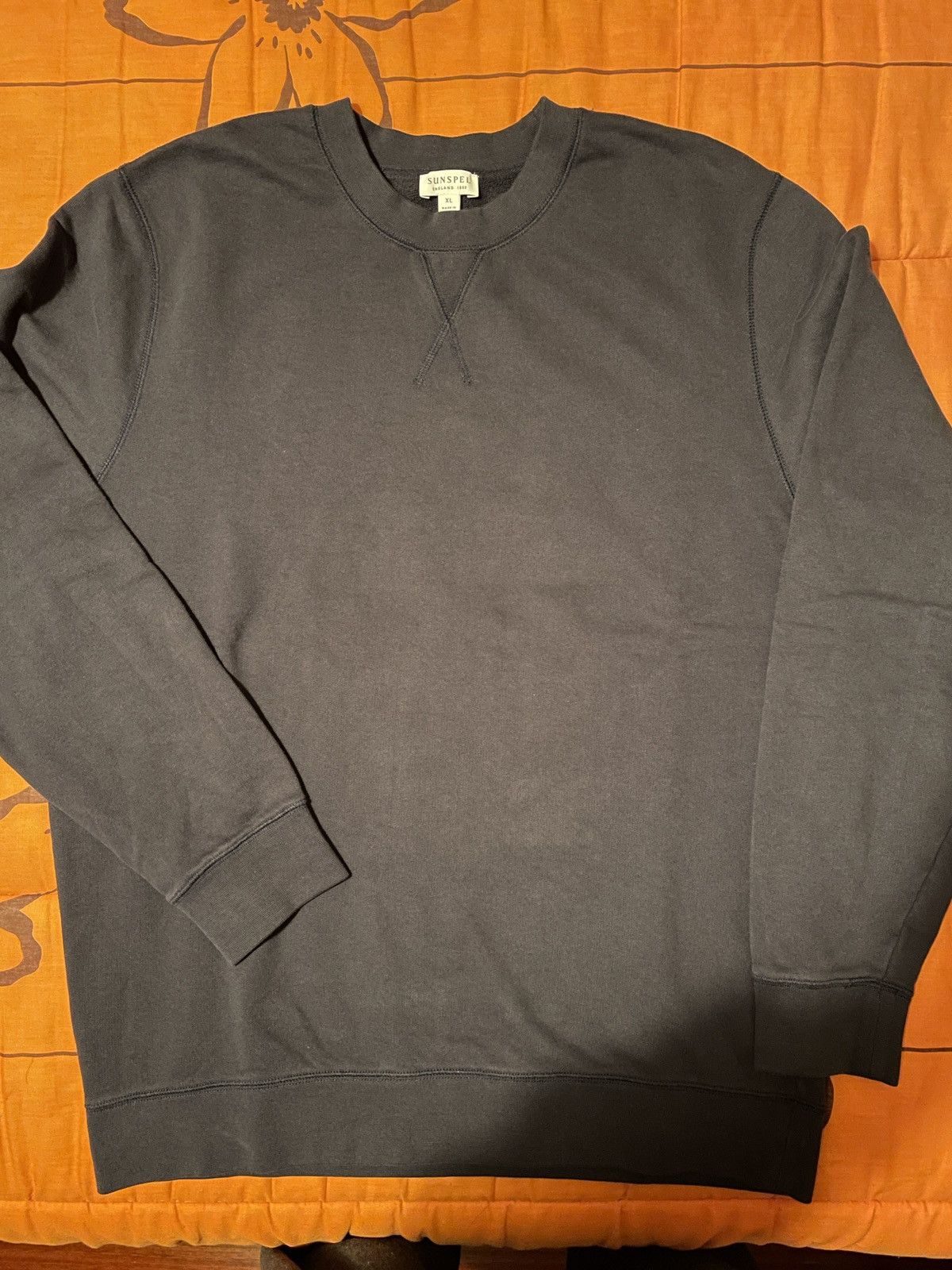 Sunspel Sunspel Loopback Navy Sweatshirt Size US XL / EU 56 / 4 - 3 Thumbnail