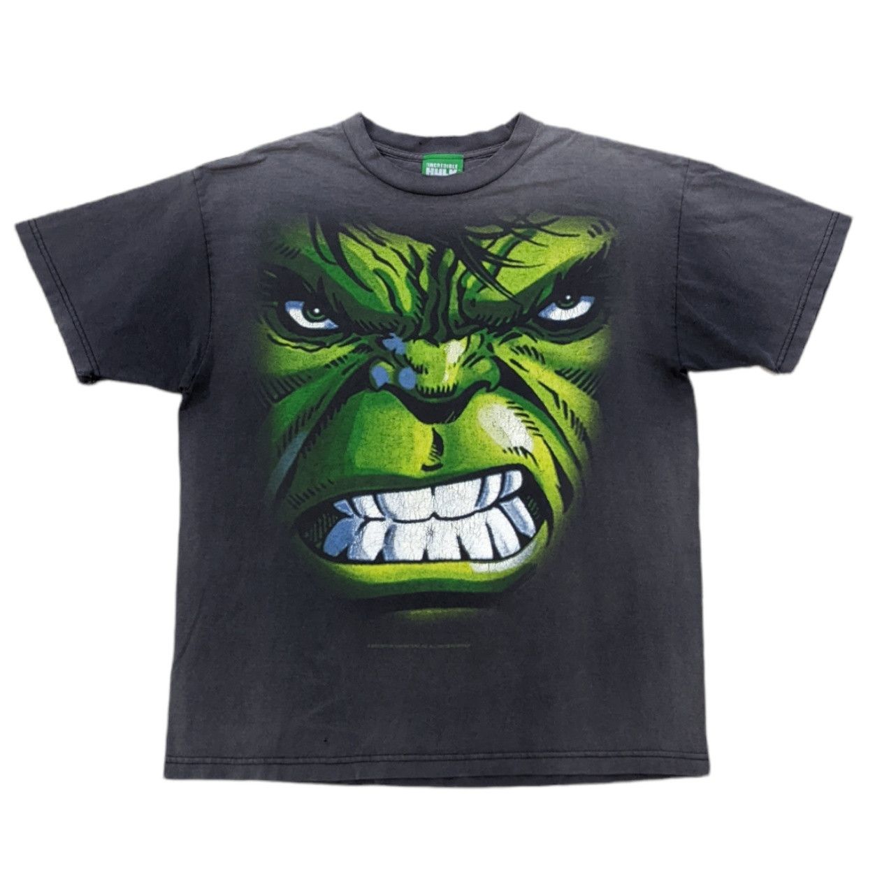 Cartoon Network × Marvel Comics × Vintage Vintage Distressed Hulk Big Head Marvel Comics Tee Size US L / EU 52-54 / 3 - 1 Thumbnail