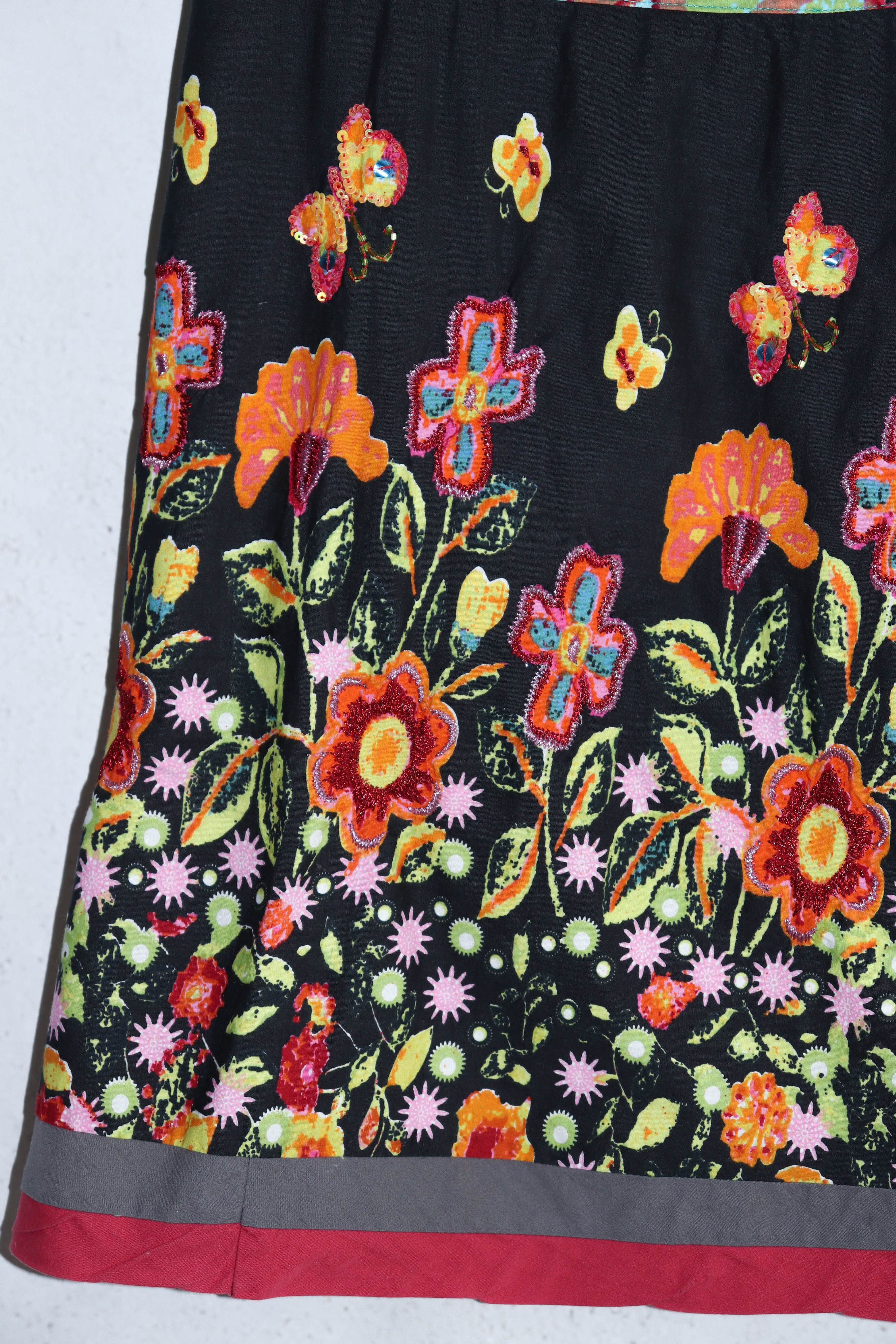 Desigual Desigual Printed Embroidery Acid Milticolor Graphics Skirt Size 25" / US 0 / IT 36 - 5 Thumbnail