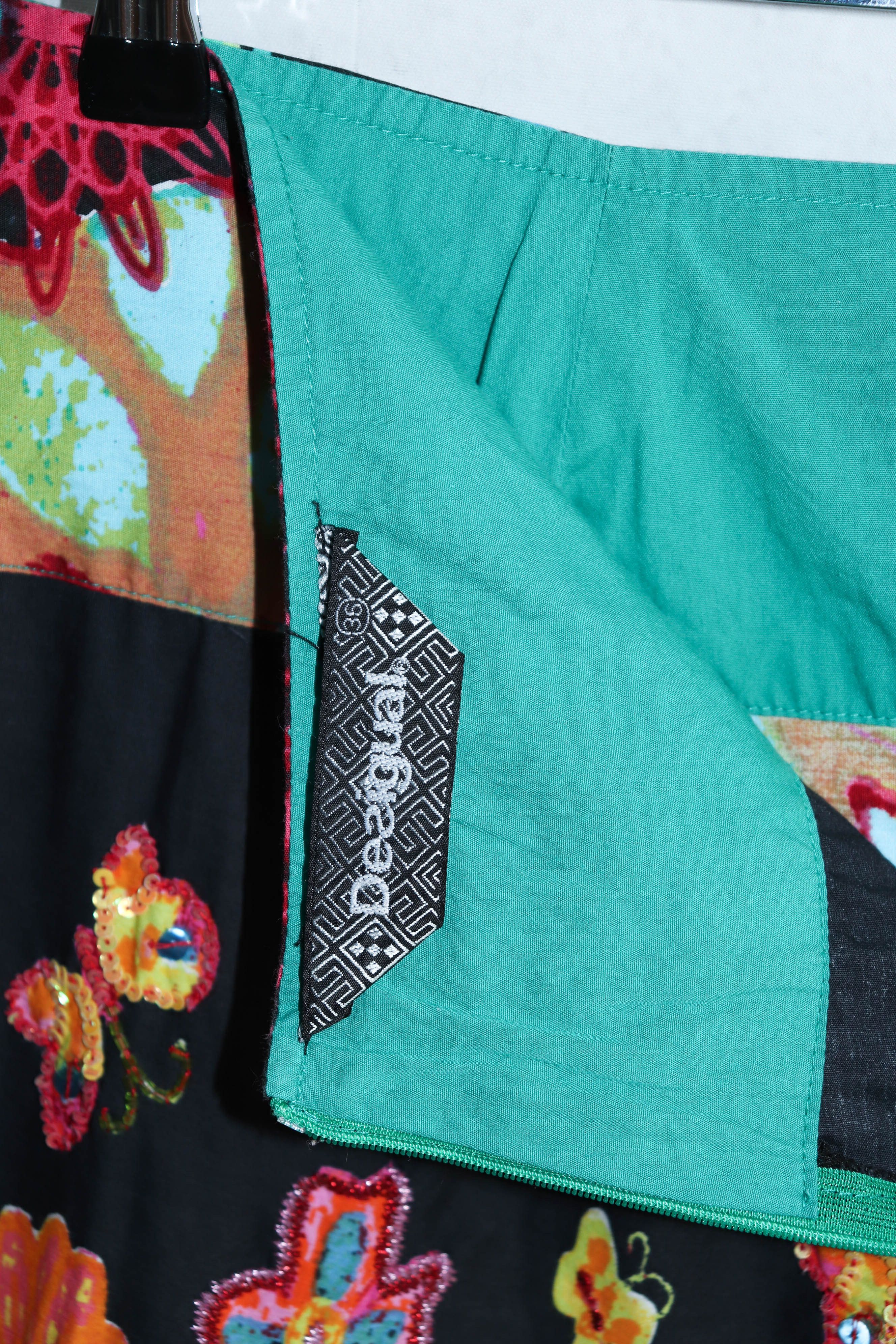 Desigual Desigual Printed Embroidery Acid Milticolor Graphics Skirt Size 25" / US 0 / IT 36 - 8 Thumbnail