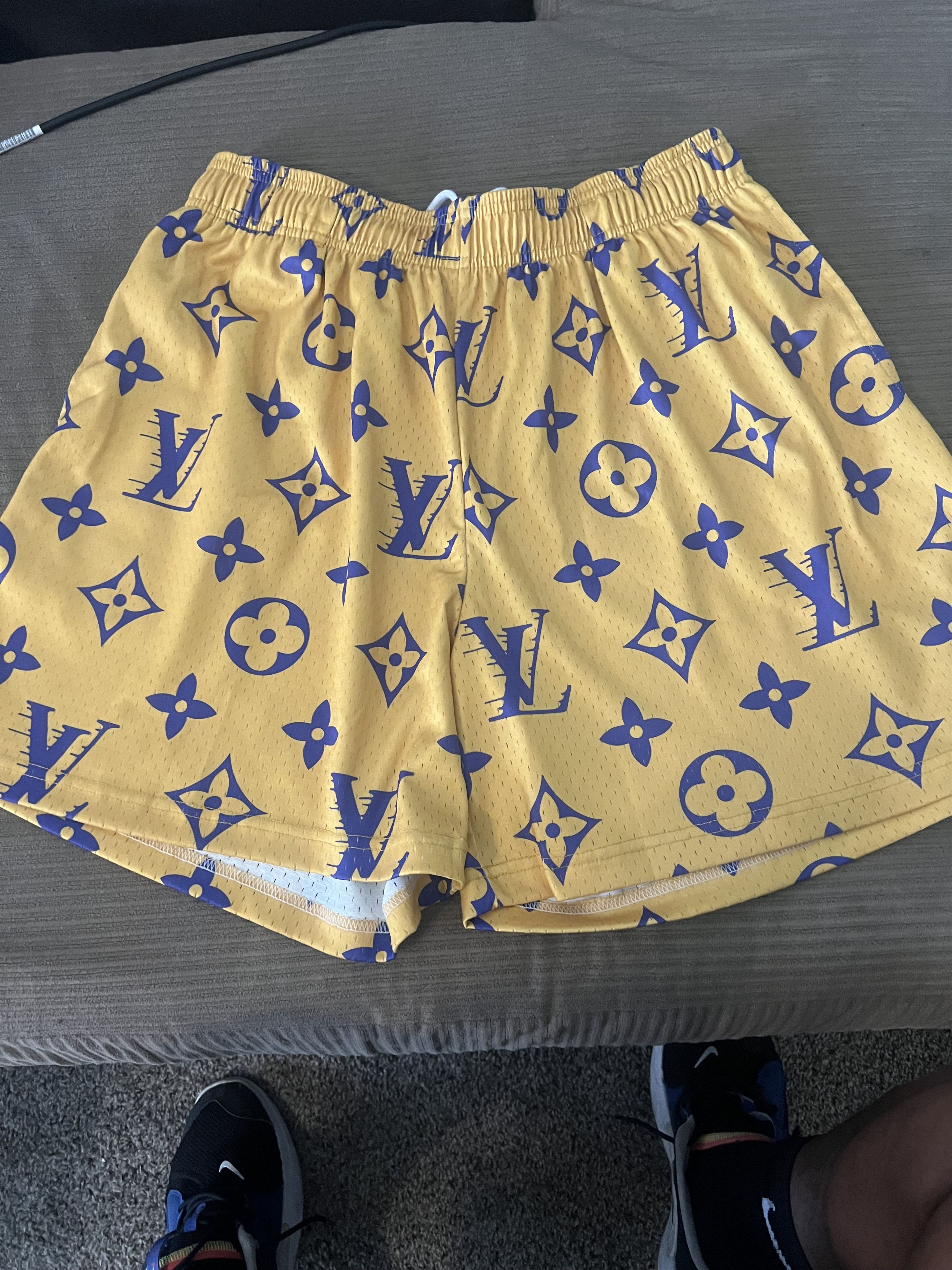 Bravest Studios, Shorts, Bravest Studios Louis Vuitton Purple And Gold  Shorts Medium And Large