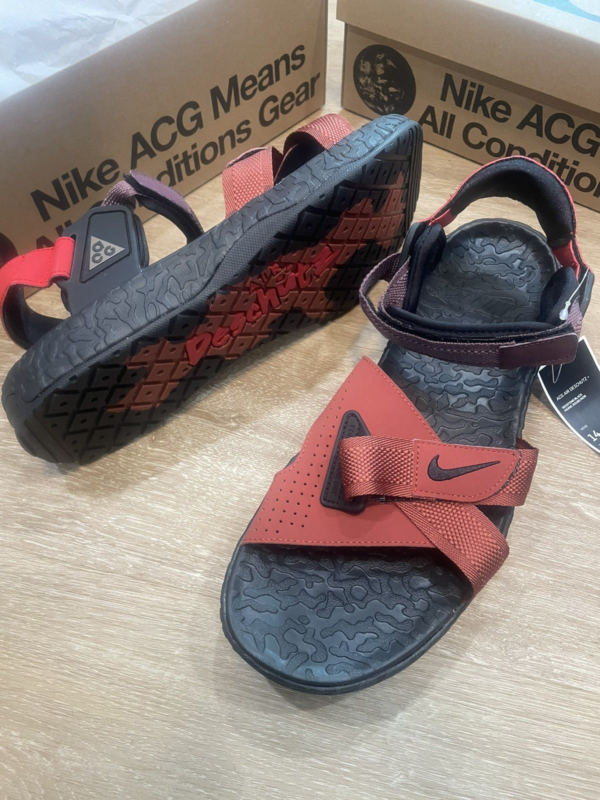Nike Nike ACG Air Deschutz+ Sandals in Redstone/Black Size M14 Size US 14 / EU 47 - 1 Thumbnail