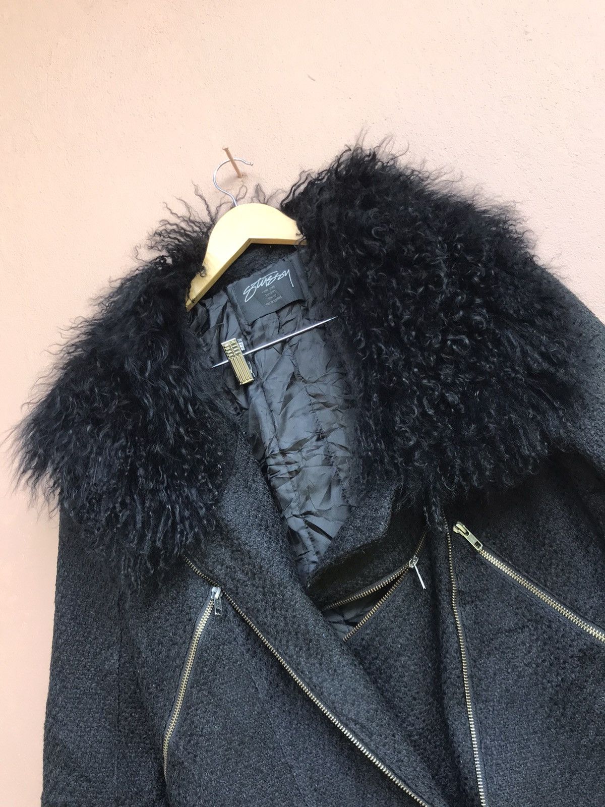 Stussy Stussy Tibetan Lamb Fur Heavy Coat Size ONE SIZE - 4 Thumbnail