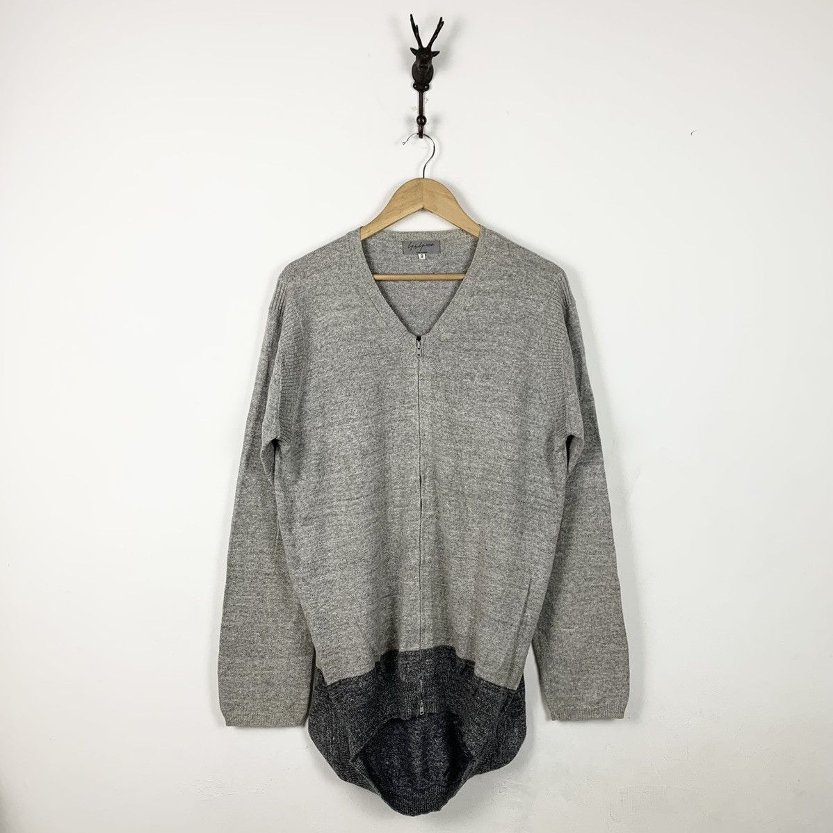 トップス vintage YHOJI YAMAMOTO knit ew2 Vintage Yohji Yamamoto Zipper Cardigan Knitwear #02