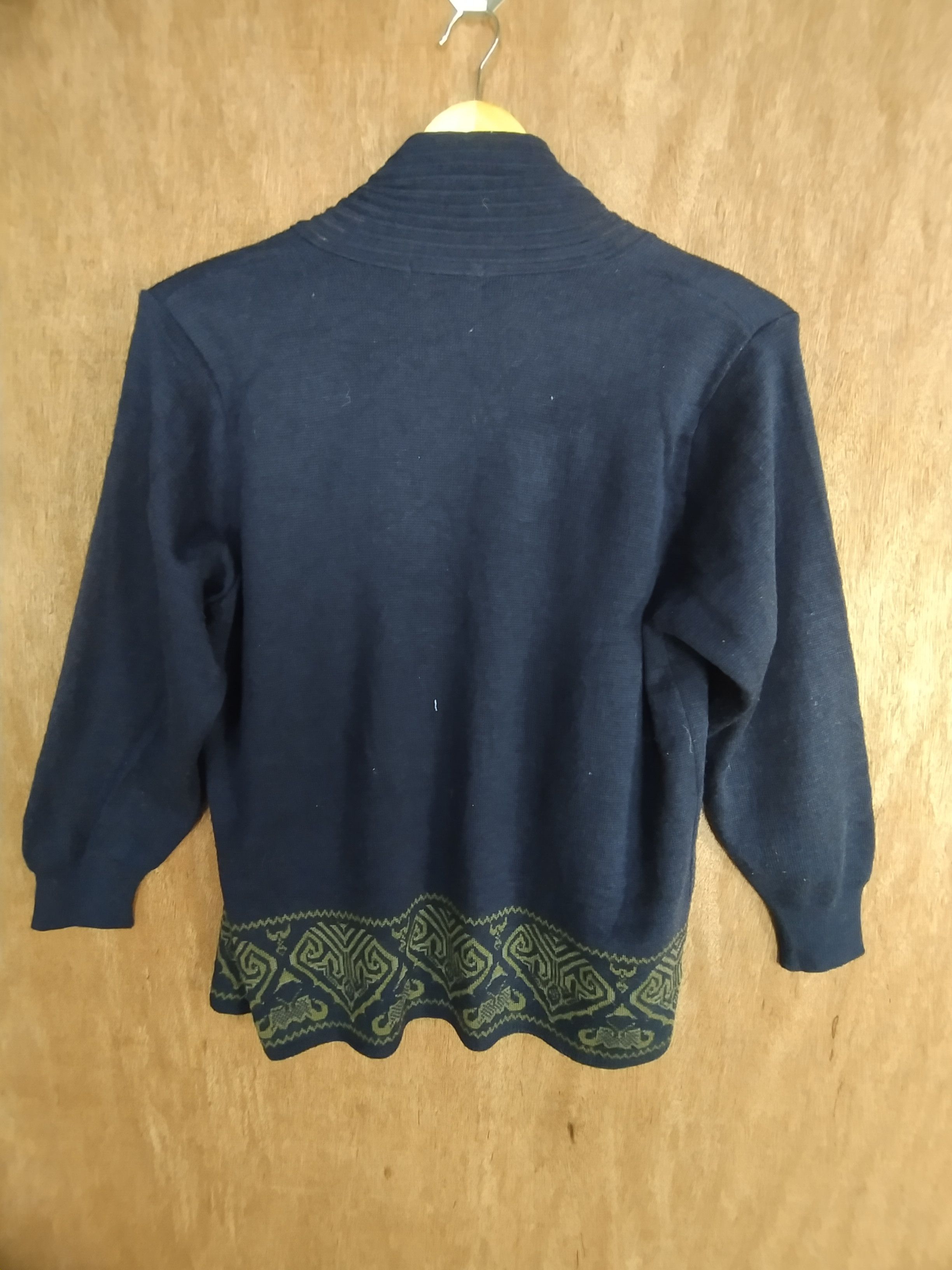 Japanese Brand Saint-Simeon dark blue cardigan knitwear #S026 Size US M / EU 48-50 / 2 - 12 Thumbnail