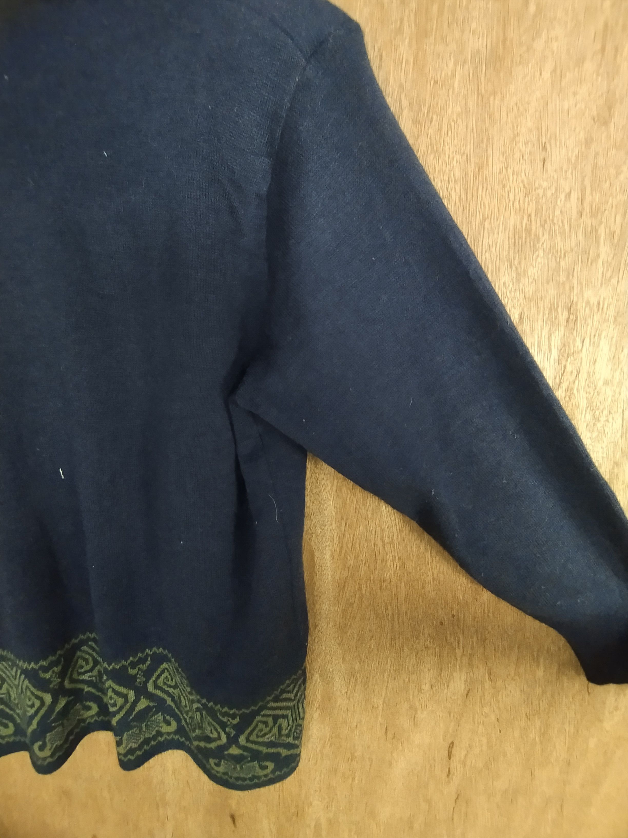 Japanese Brand Saint-Simeon dark blue cardigan knitwear #S026 Size US M / EU 48-50 / 2 - 11 Thumbnail