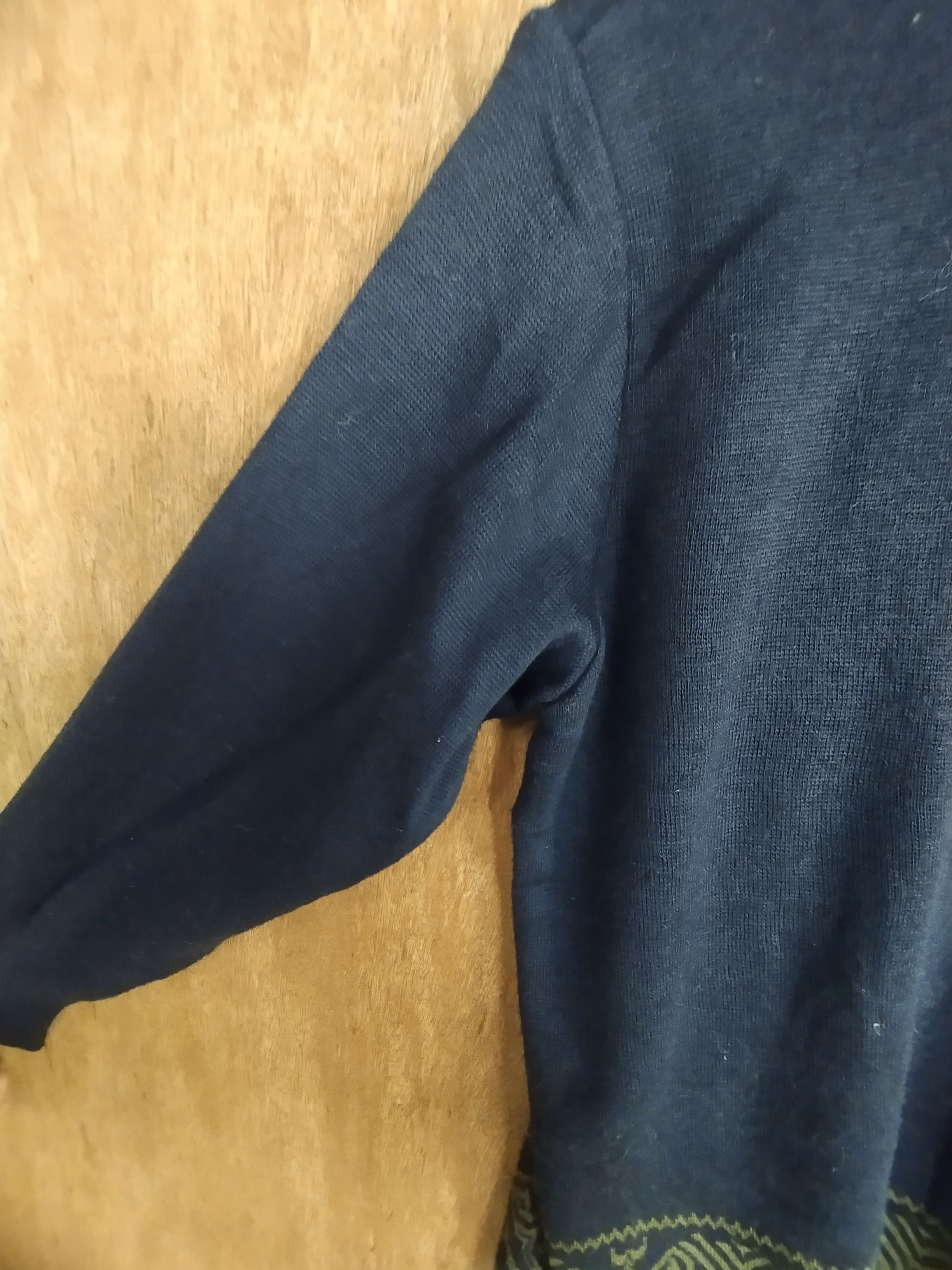 Japanese Brand Saint-Simeon dark blue cardigan knitwear #S026 Size US M / EU 48-50 / 2 - 10 Thumbnail