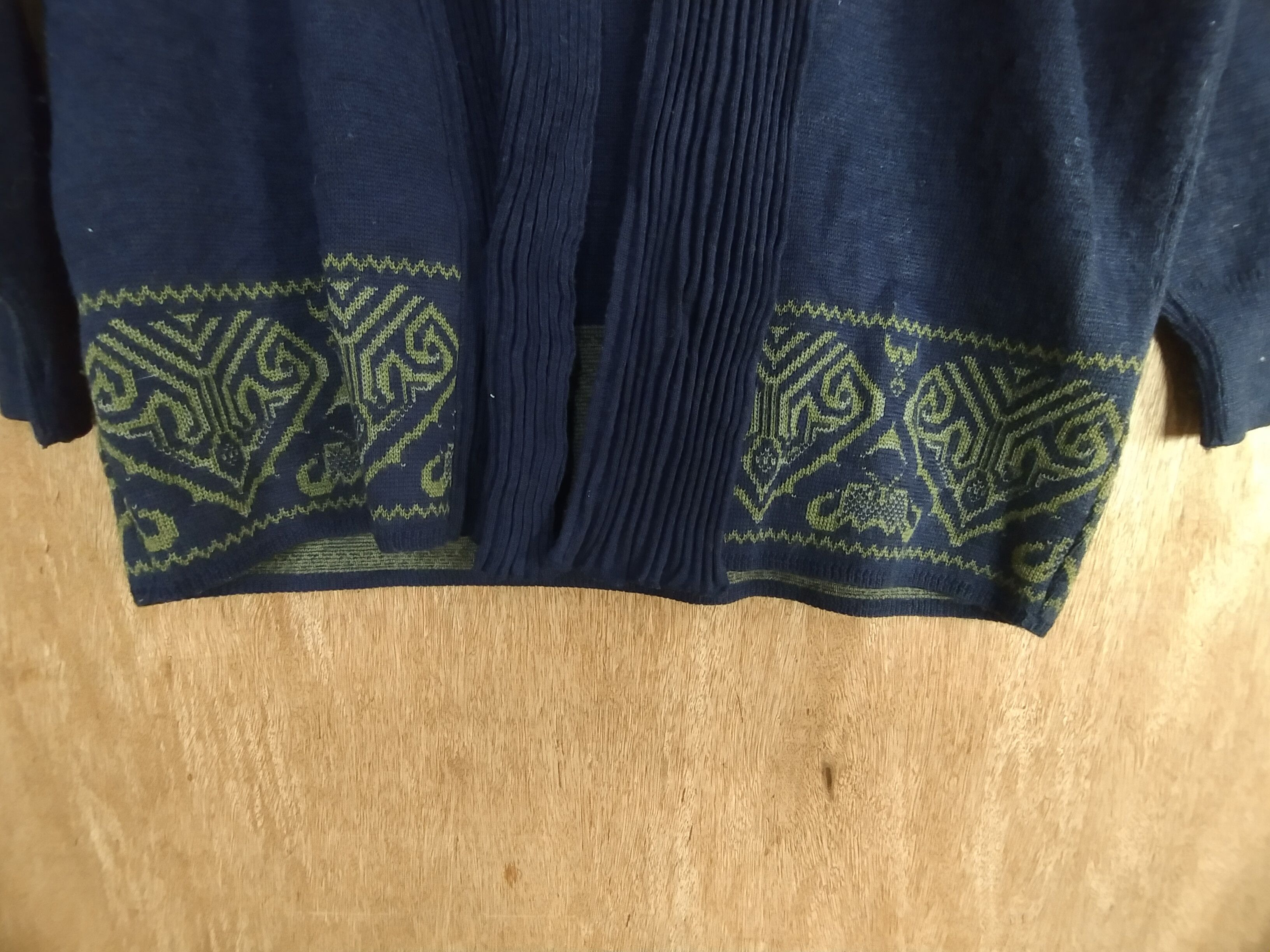Japanese Brand Saint-Simeon dark blue cardigan knitwear #S026 Size US M / EU 48-50 / 2 - 4 Thumbnail
