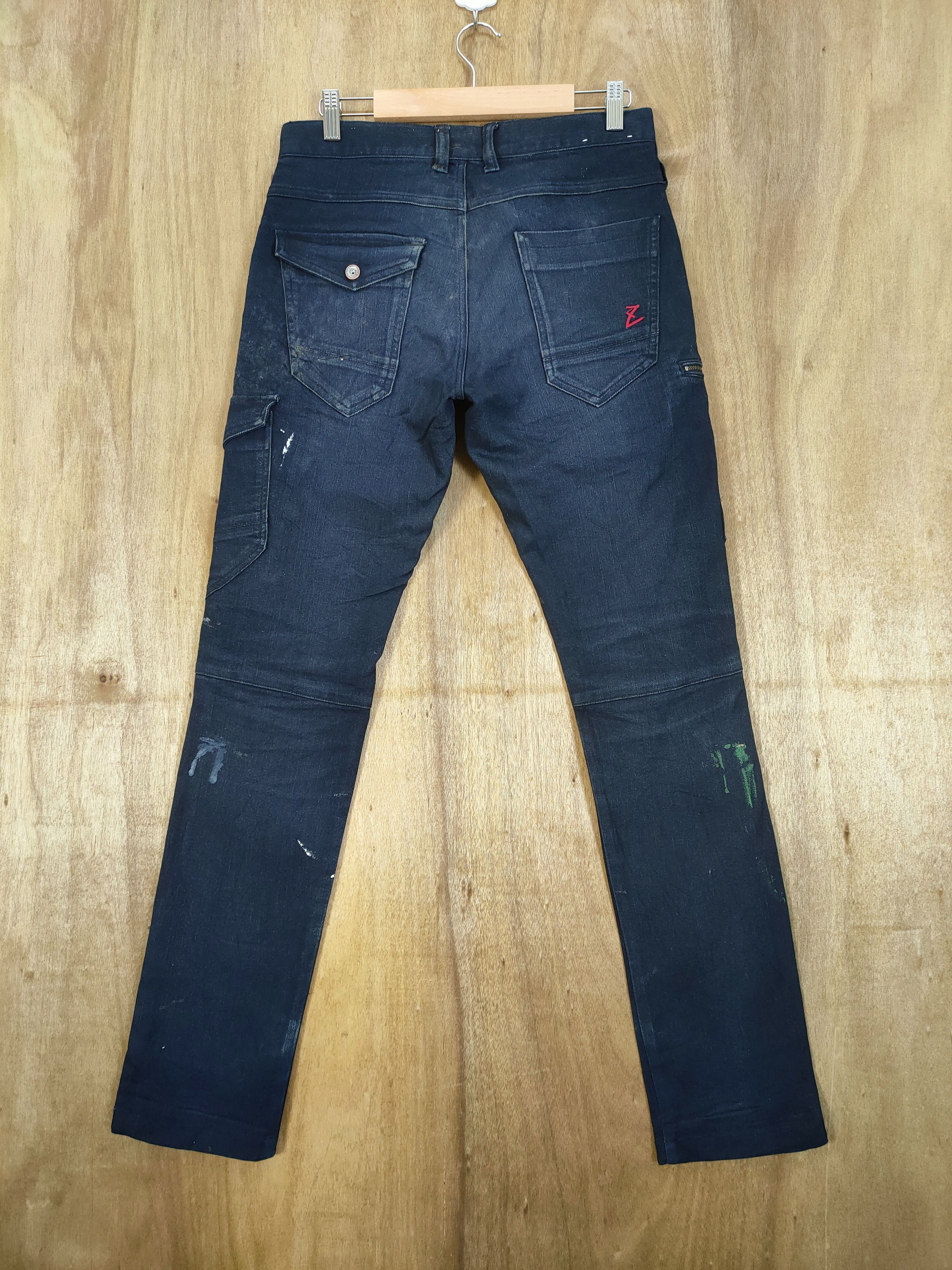 Japanese Brand VINTAGE Z DRAGON SKINNY VINTAGE FADED CARGO PANTS Size US 29 - 6 Thumbnail