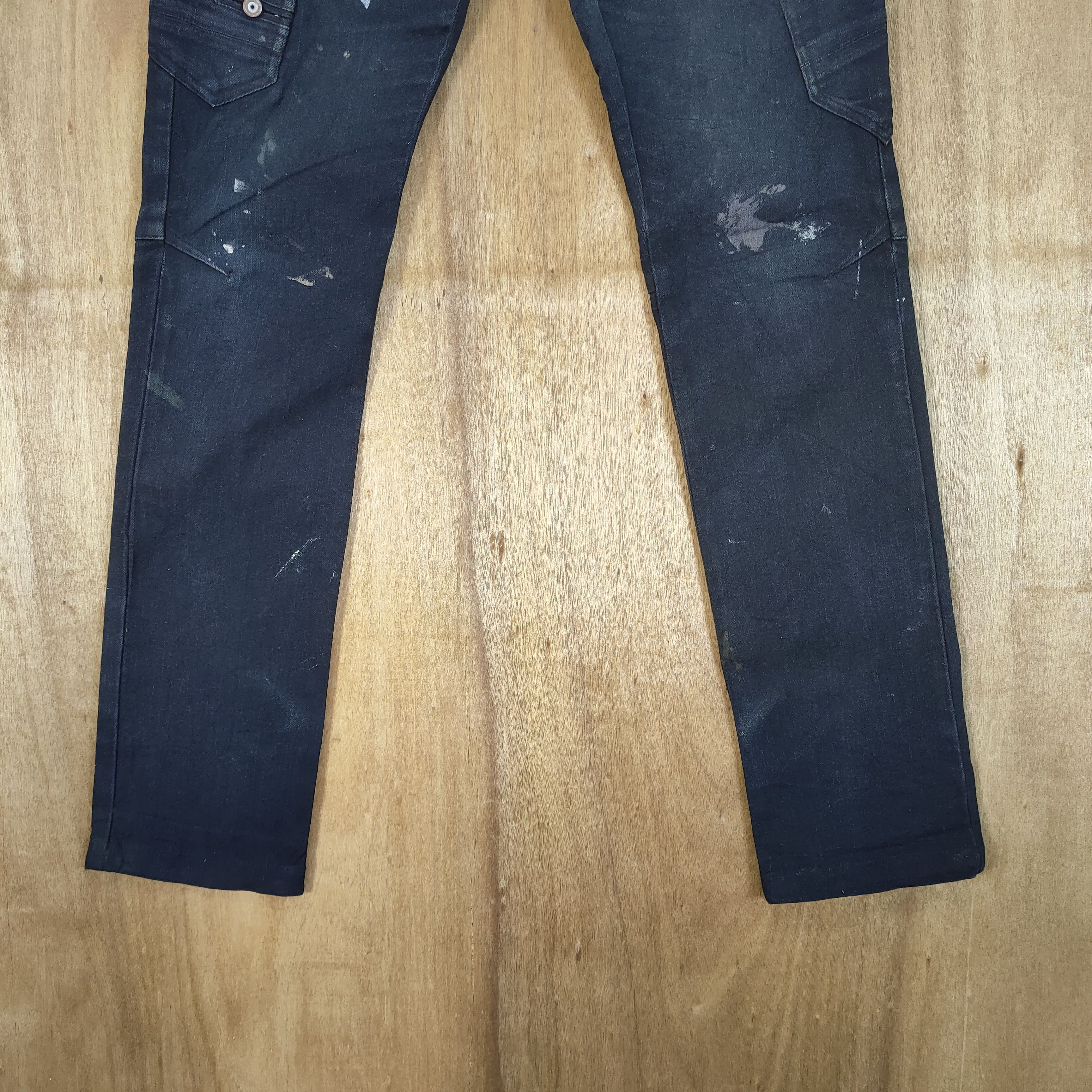 Japanese Brand VINTAGE Z DRAGON SKINNY VINTAGE FADED CARGO PANTS Size US 29 - 3 Thumbnail