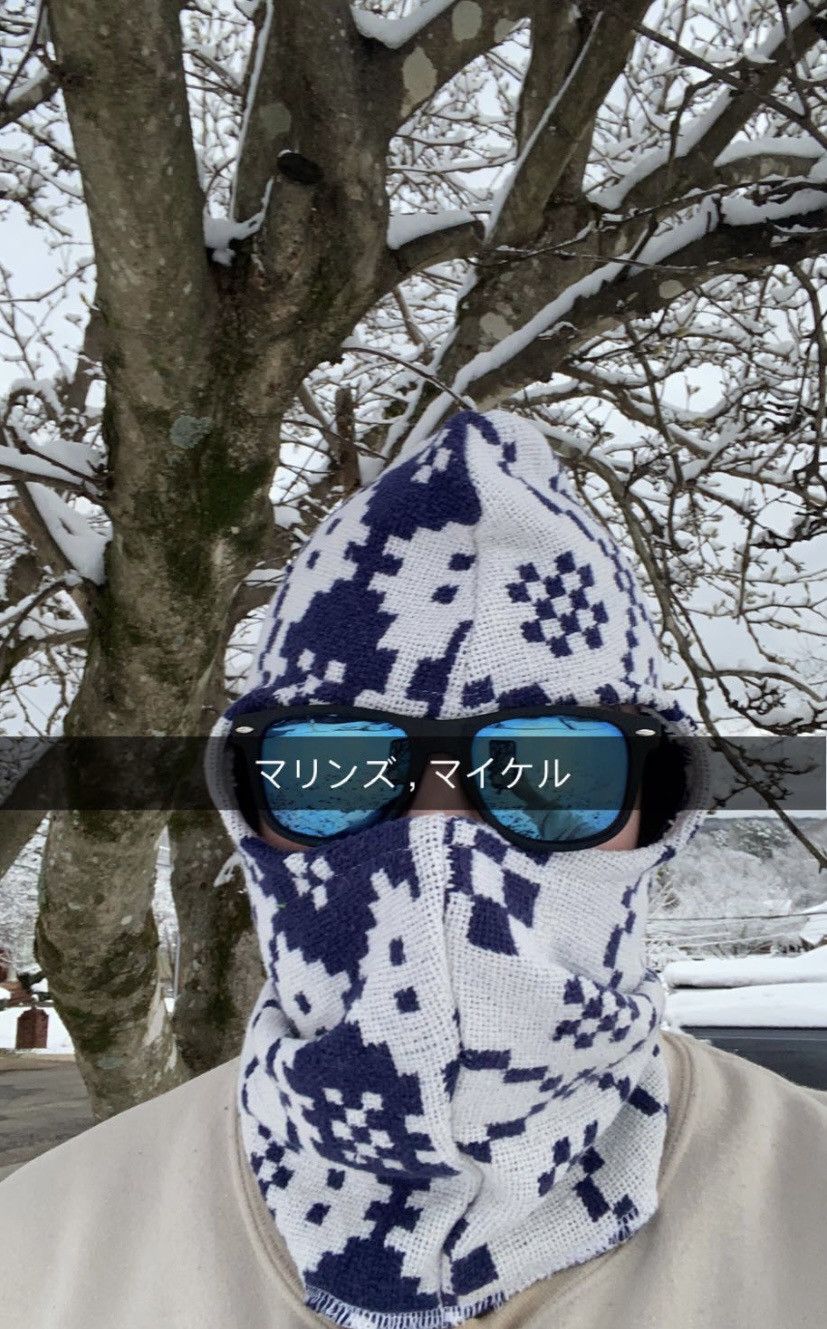 Antonio Giuseppi White Abstract Balaclava Ski Mask OS NEW