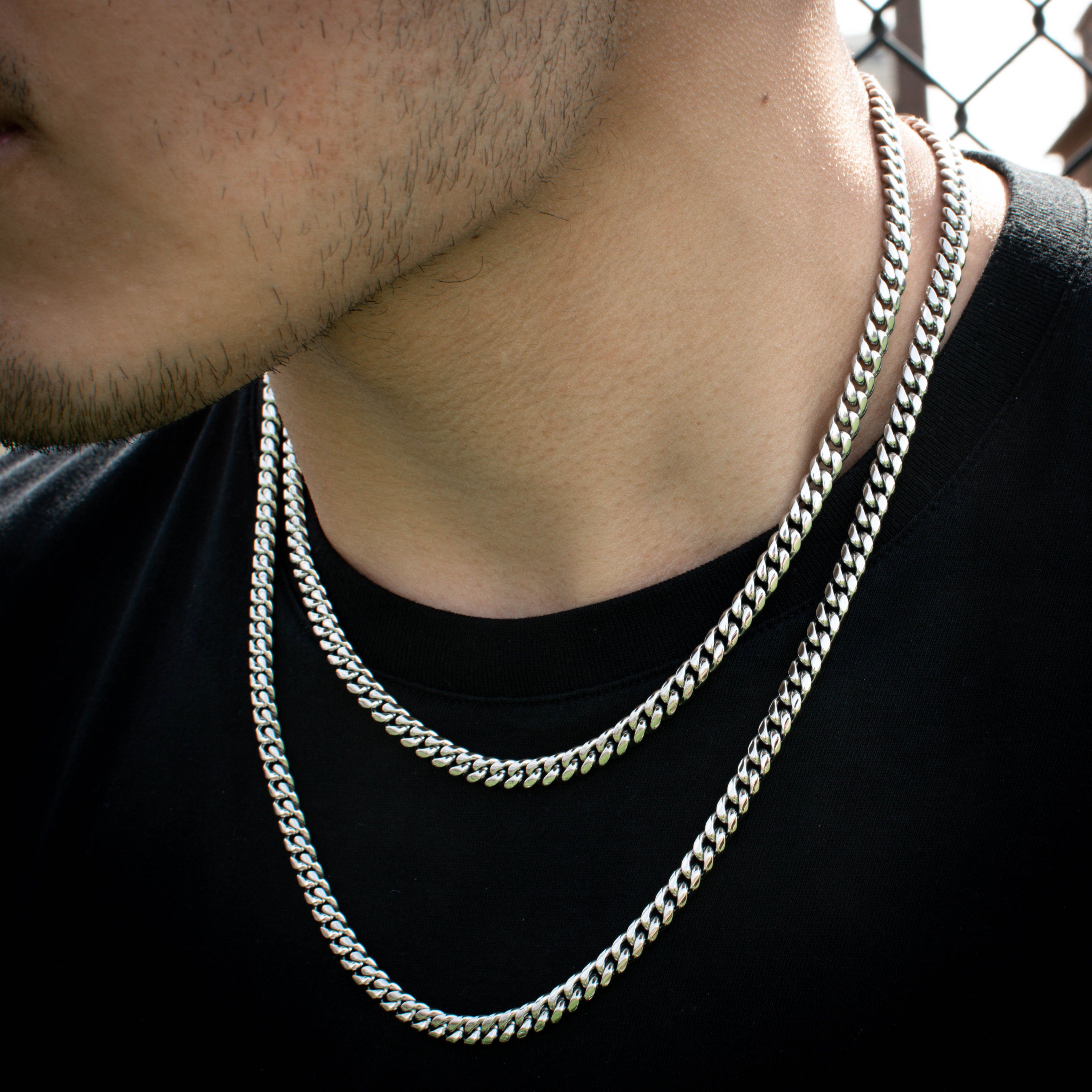 Other 18k White Gold Miami Cuban Link Chain (6mm) Size ONE SIZE - 1 Thumbnail