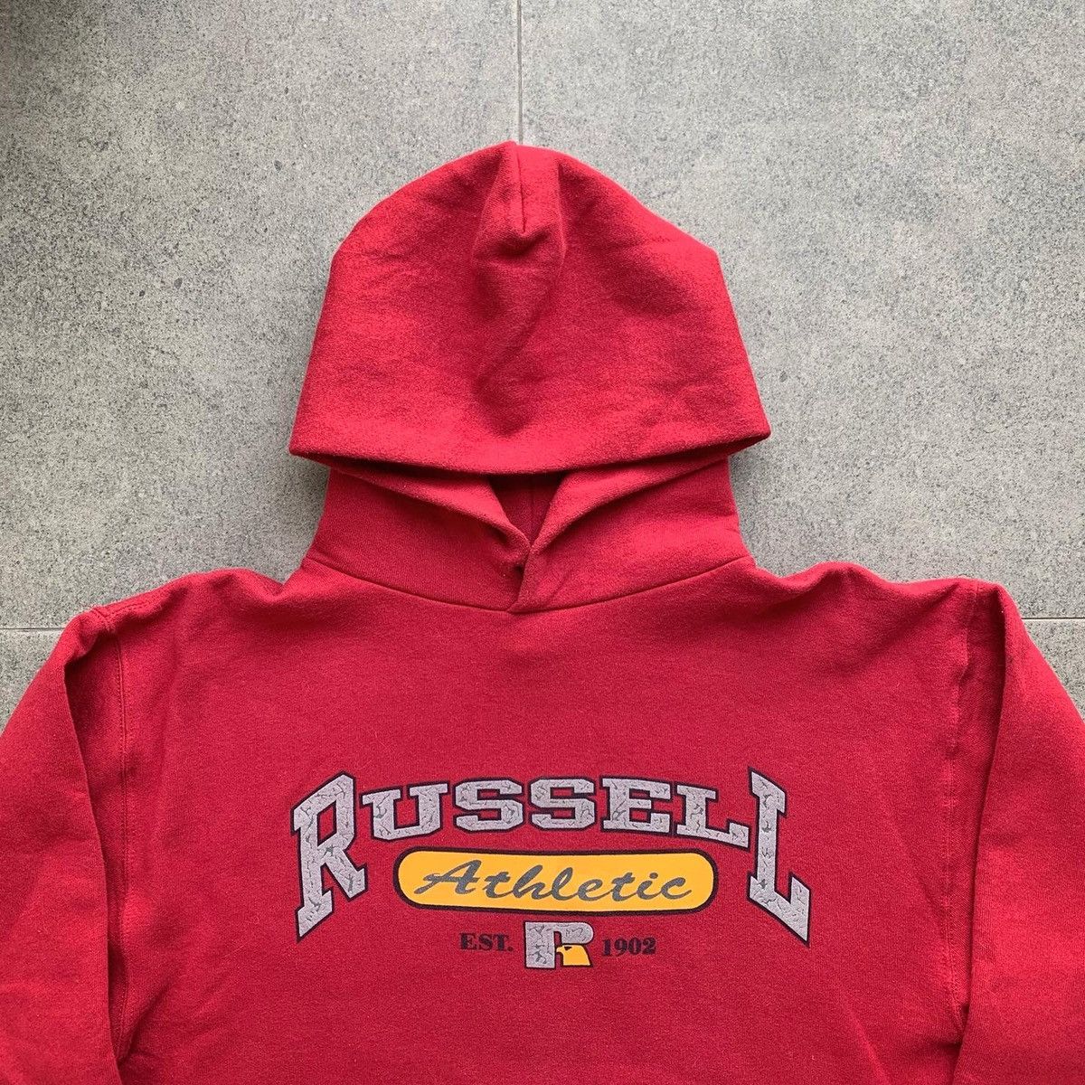 Russell Athletic Vintage Maroon Russell Athletic Hoodie - 1990s Size US M / EU 48-50 / 2 - 2 Thumbnail